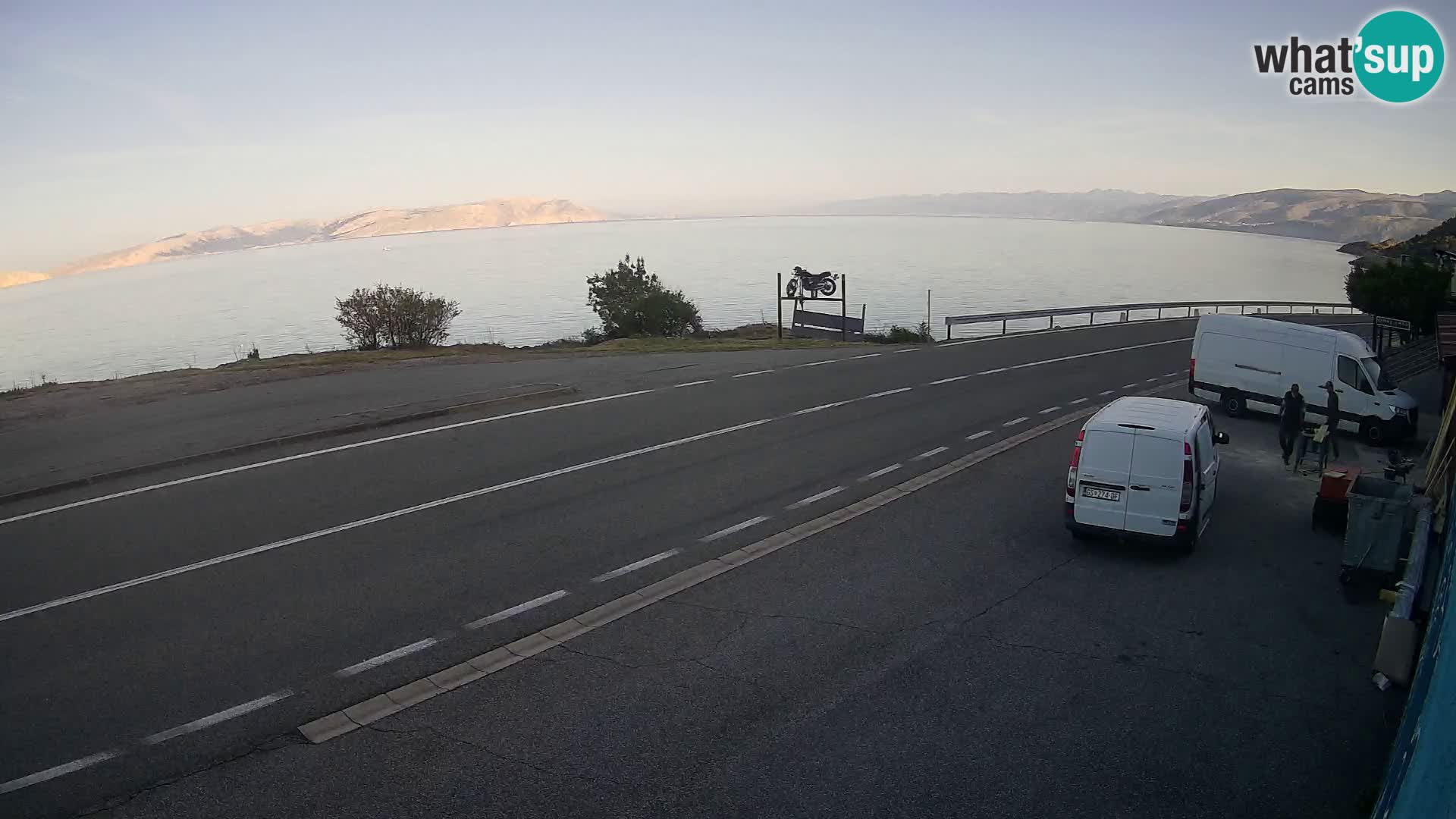 Webcam autoroute Adriatique D8 près de SENJ – vue sur l’île de KRK