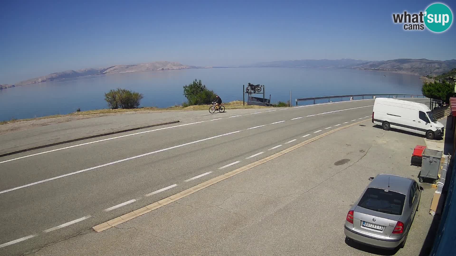 Webcam autoroute Adriatique D8 près de SENJ – vue sur l’île de KRK