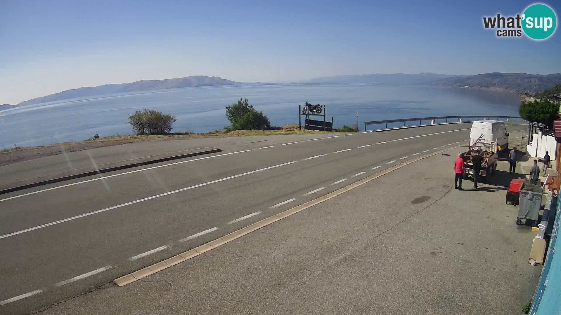 Webcam autoroute Adriatique D8 près de SENJ – vue sur l’île de KRK