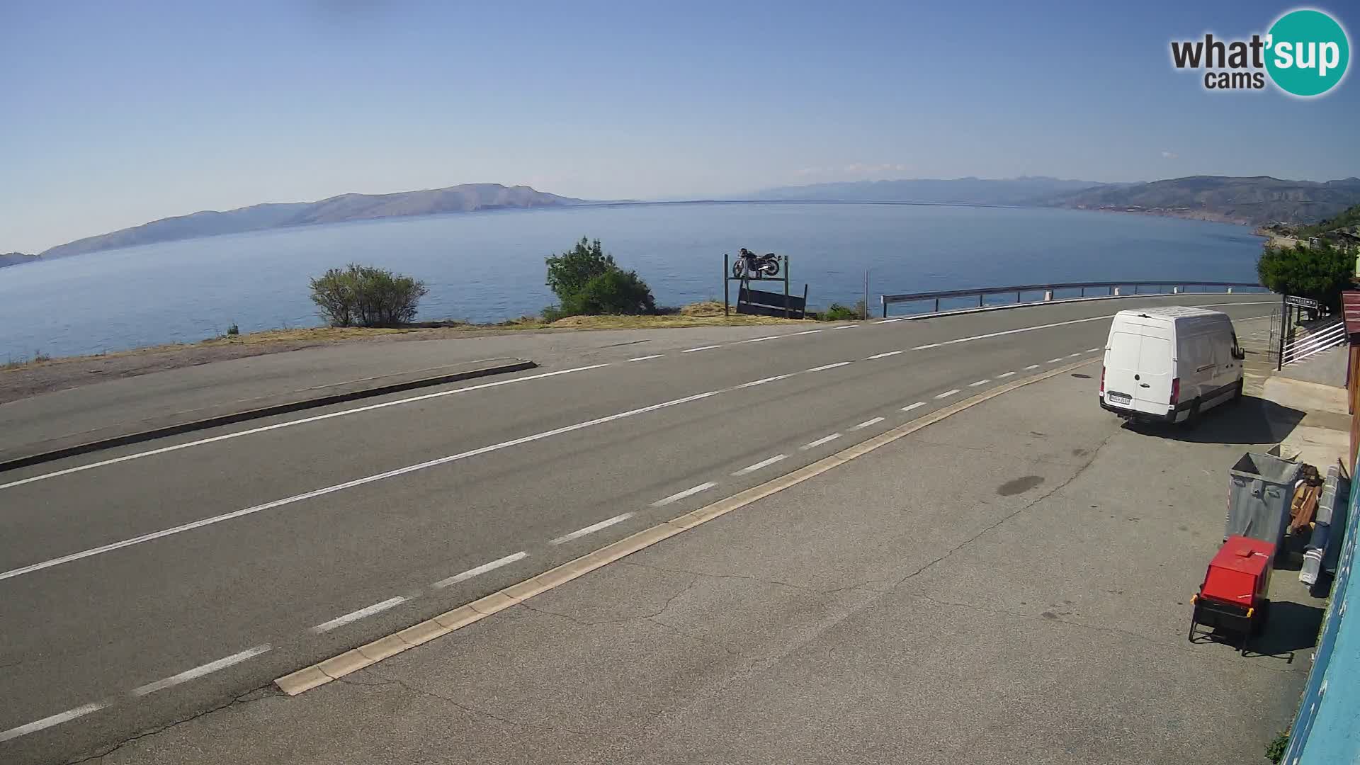 Web kamera Jadranska Magistrala kod SENJa – pogled na KRK