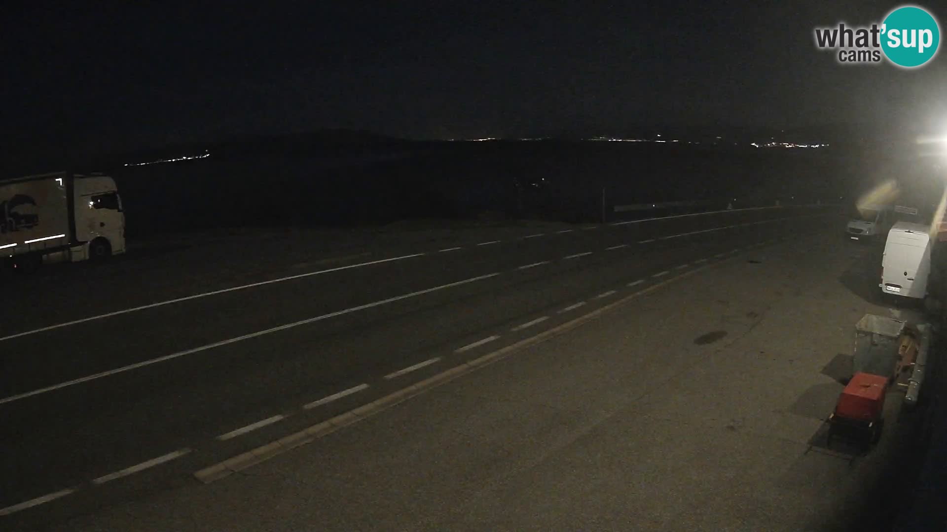 Webcam Adriatic highway D8 near SENJ – view to KRK island