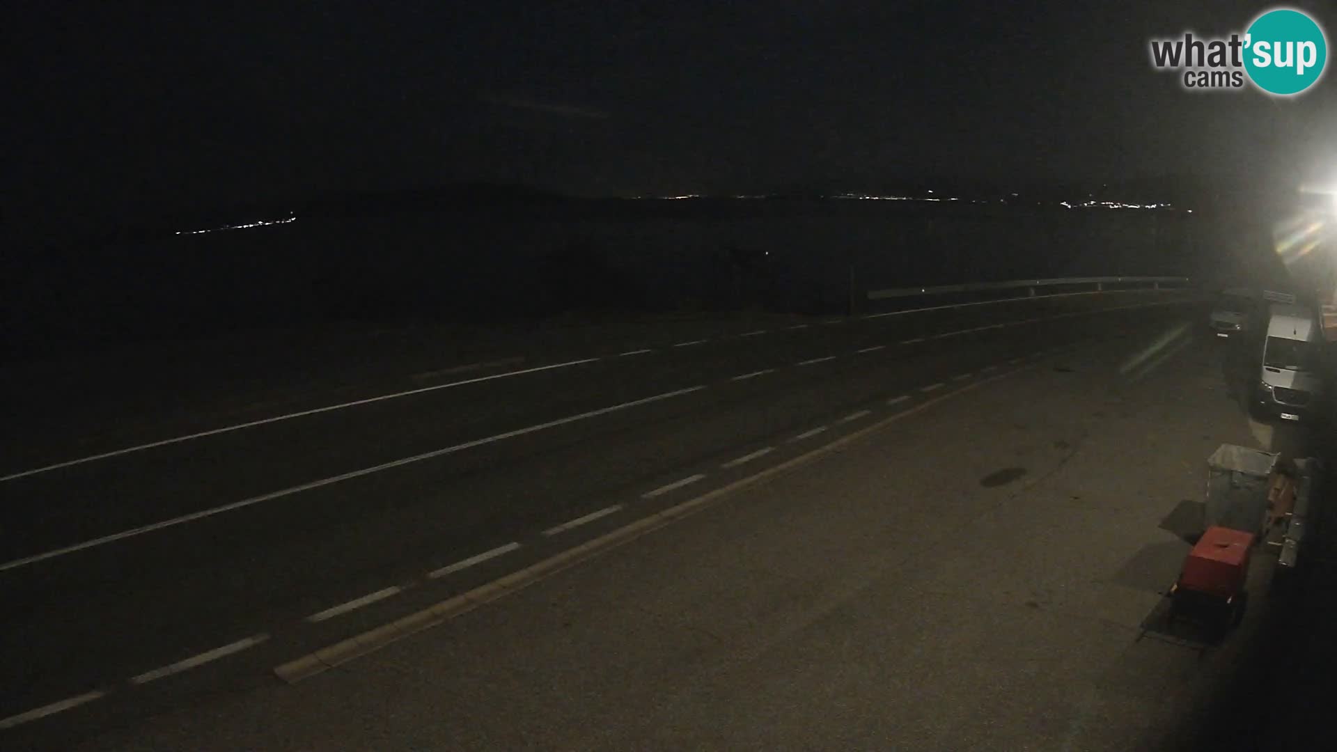 Webcam autoroute Adriatique D8 près de SENJ – vue sur l’île de KRK