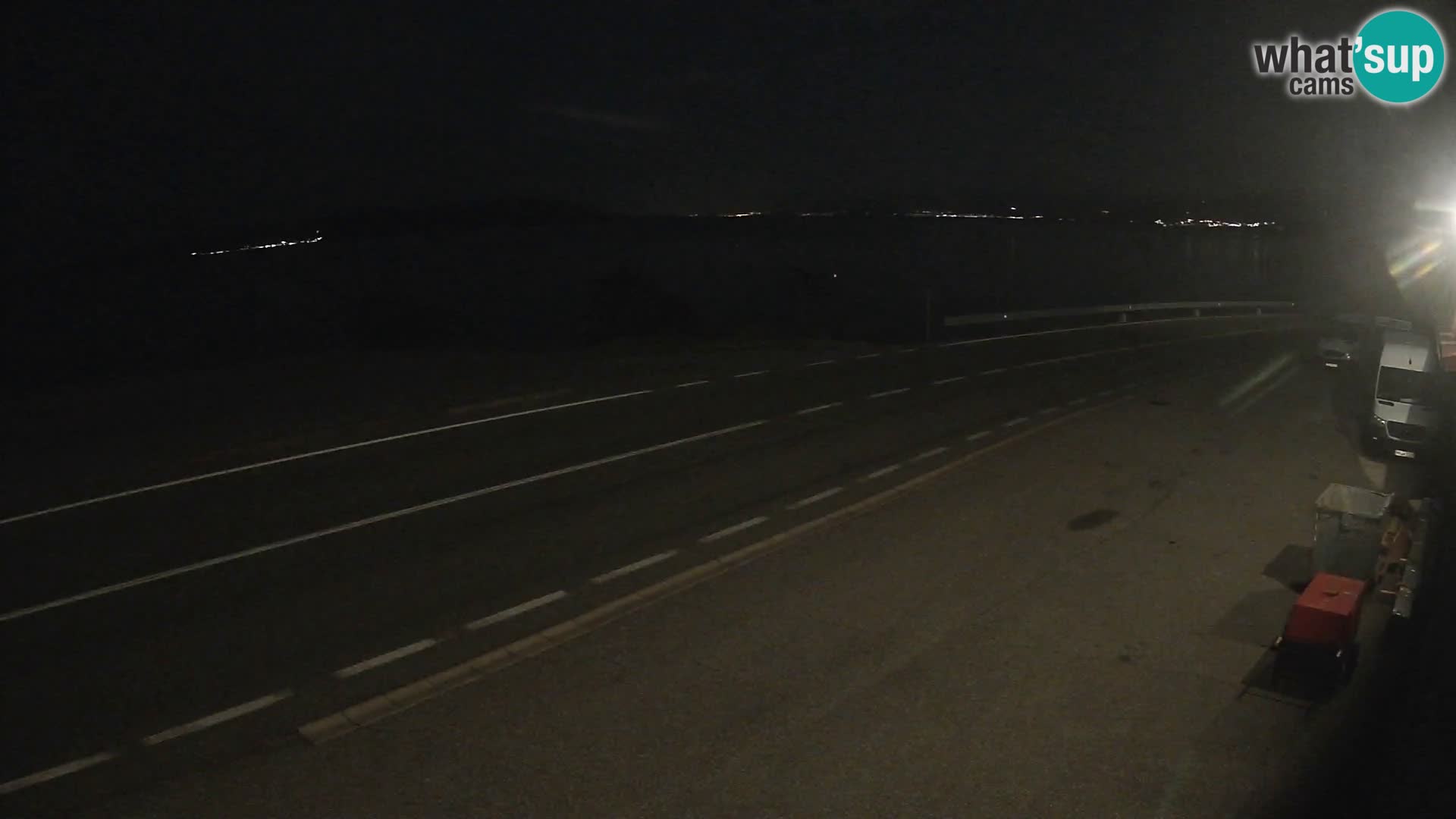 Webcam Adriatic highway D8 near SENJ – view to KRK island