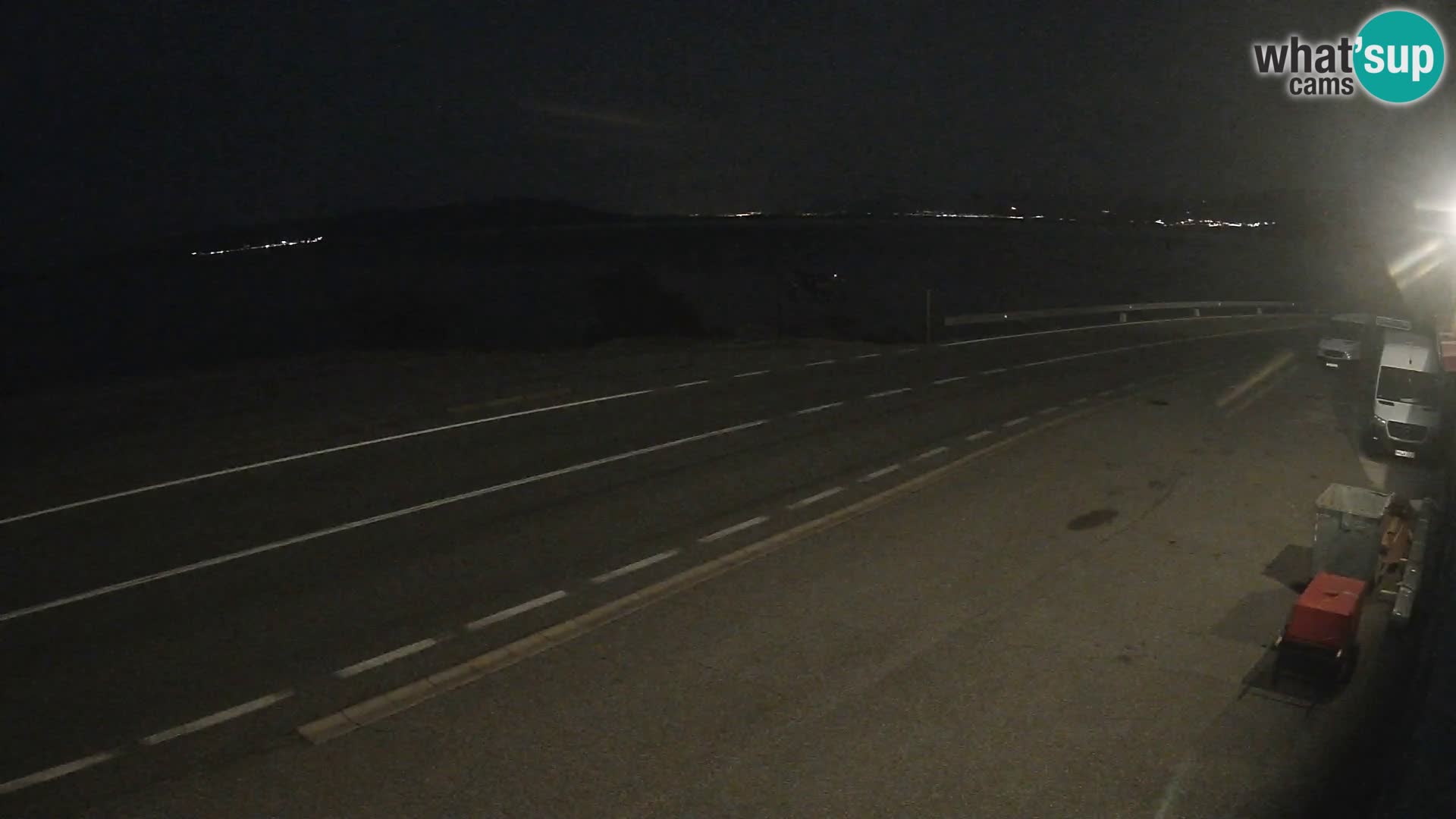 Webcam autoroute Adriatique D8 près de SENJ – vue sur l’île de KRK