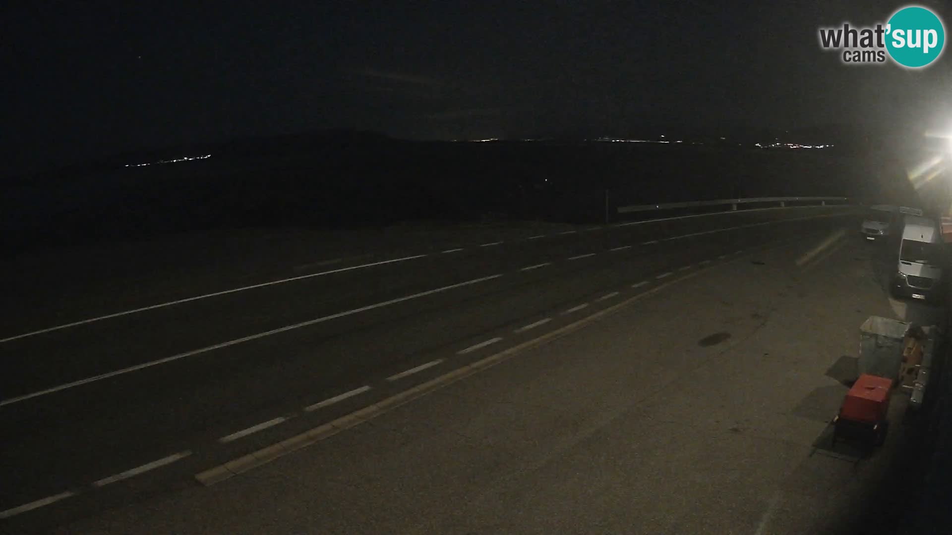 Webcam Adriatic highway D8 near SENJ – view to KRK island