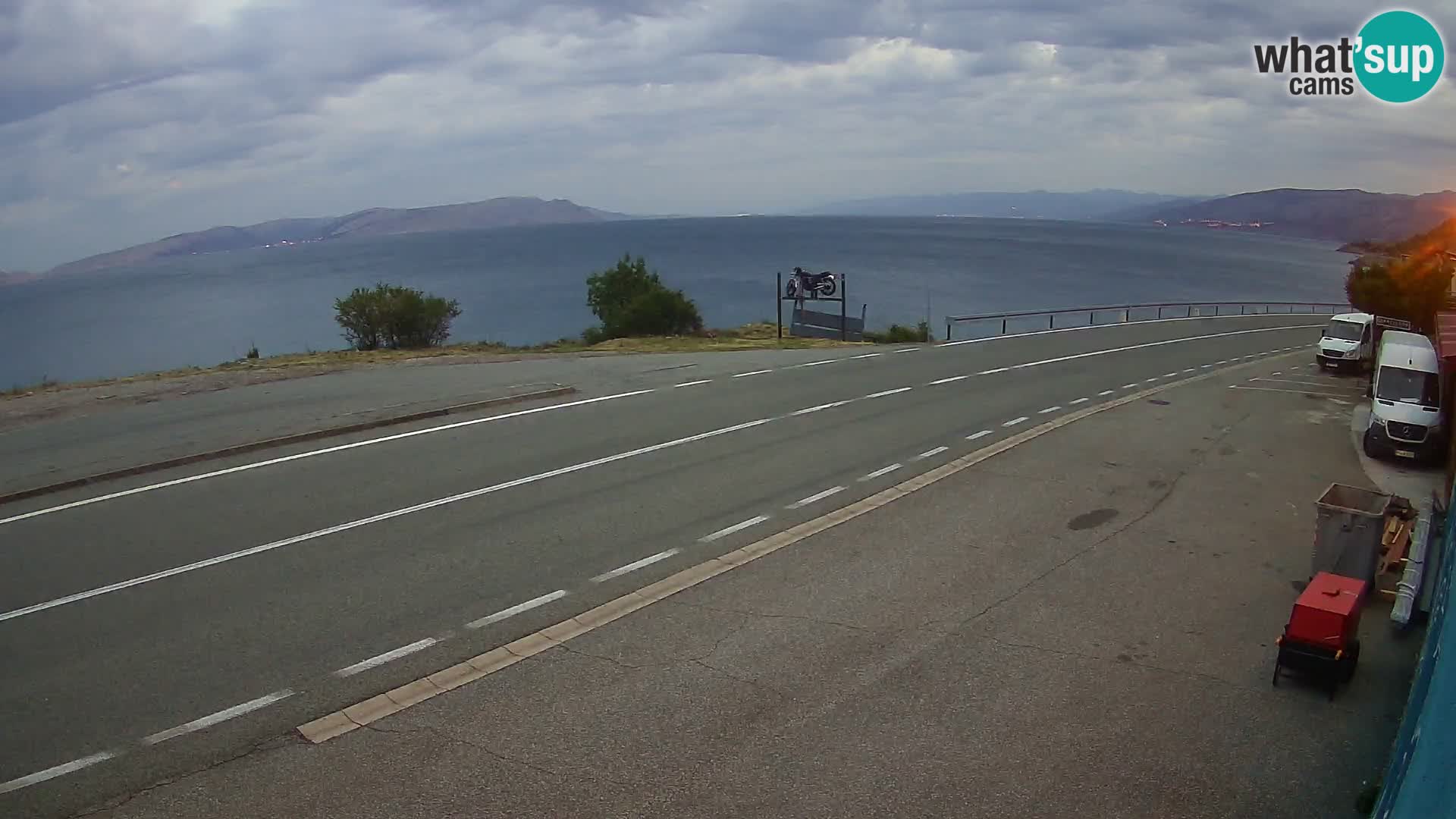 Webcam statale Adriatica D8 vicino SEGNA – Panorama su VEGLIA