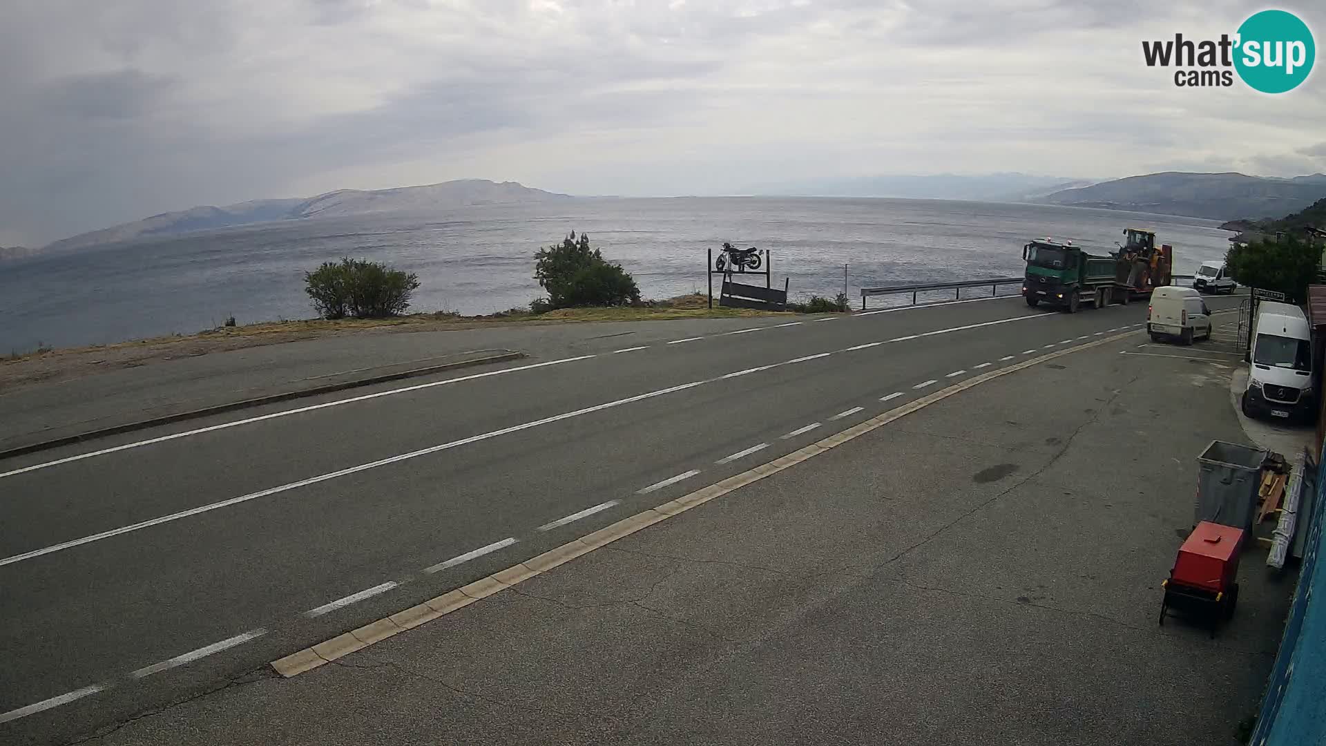 Webcam autoroute Adriatique D8 près de SENJ – vue sur l’île de KRK