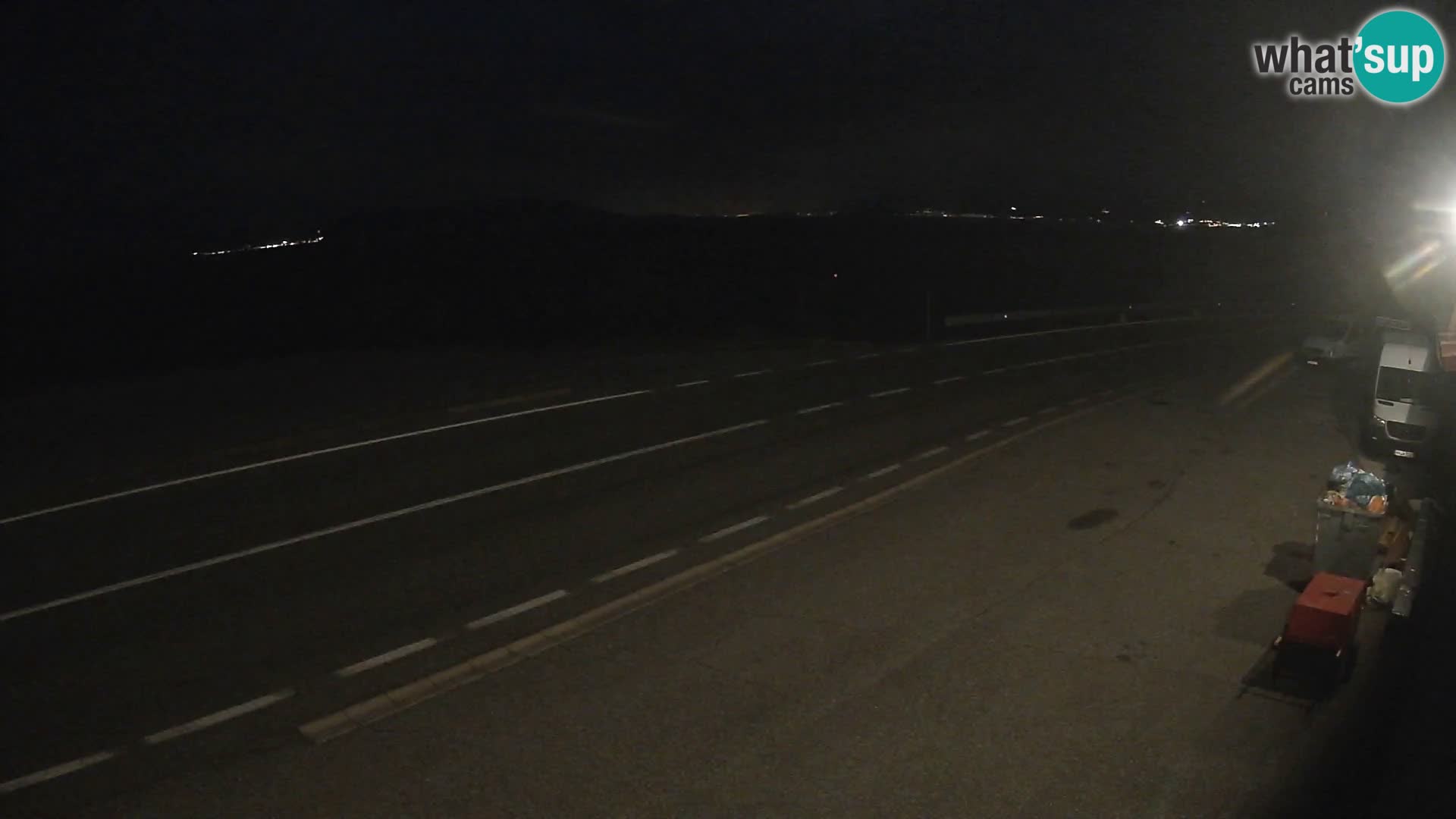 Webcam autopista adriática D8 cerca de SENJ – vista de la isla de KRK