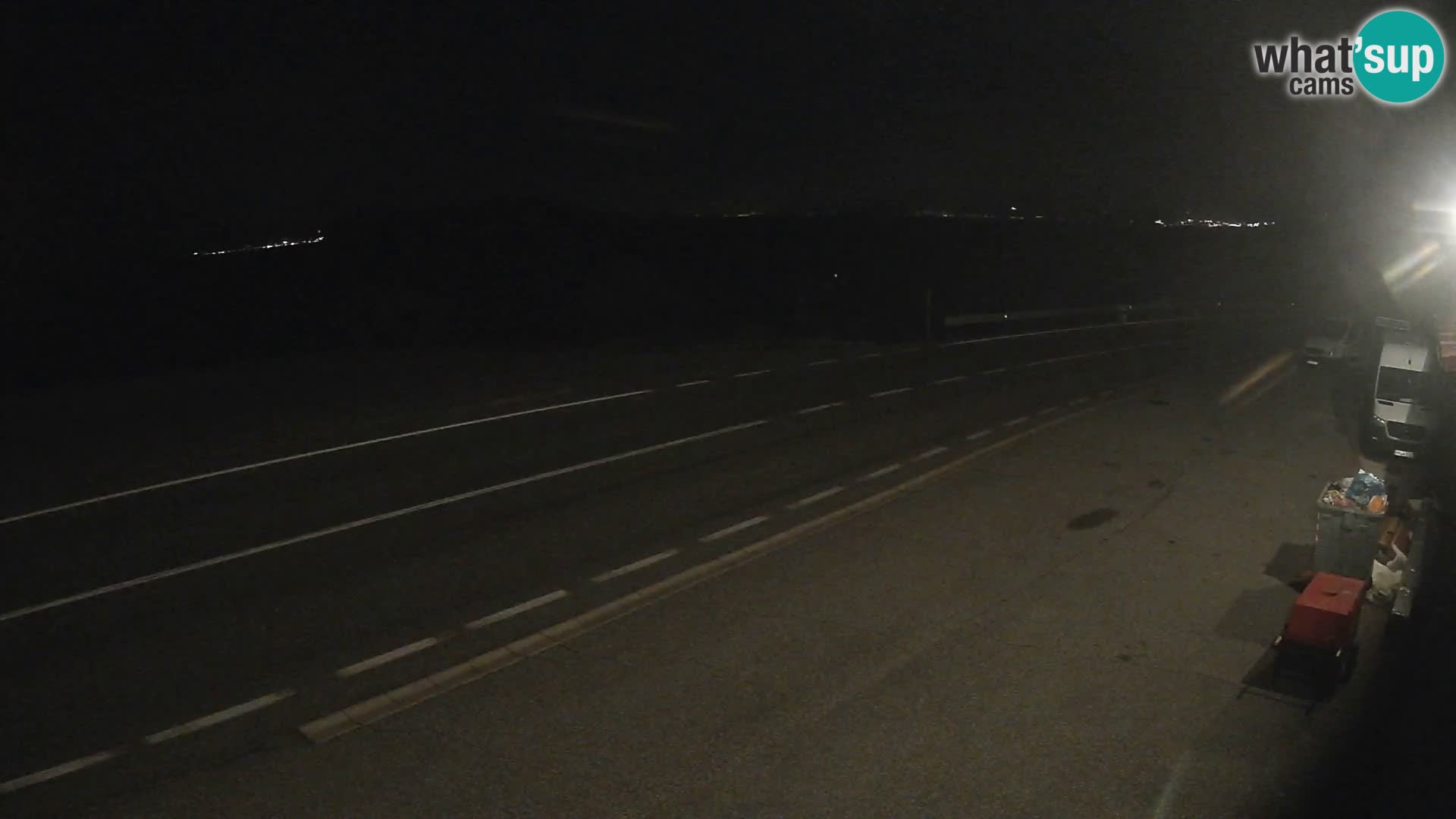 Webcam autopista adriática D8 cerca de SENJ – vista de la isla de KRK