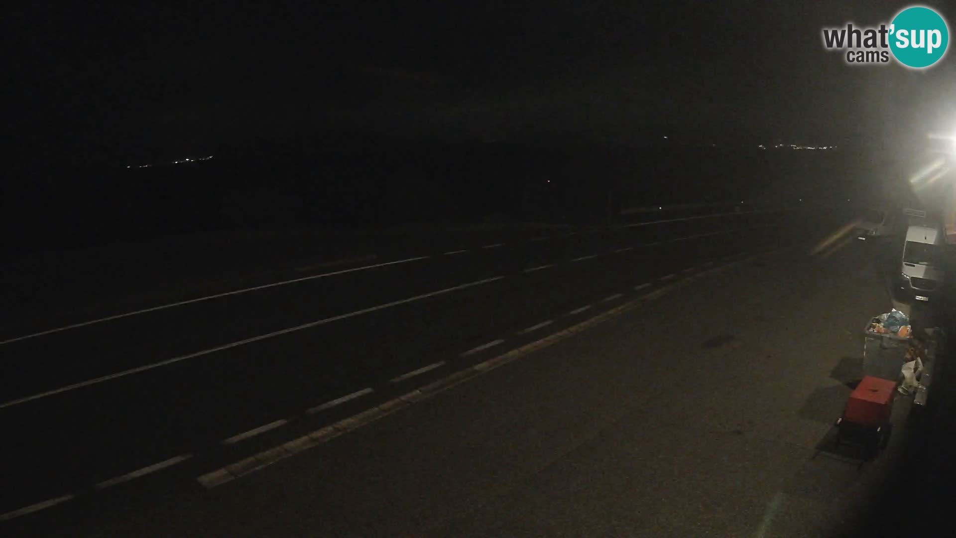 Webcam Adriatic highway D8 near SENJ – view to KRK island