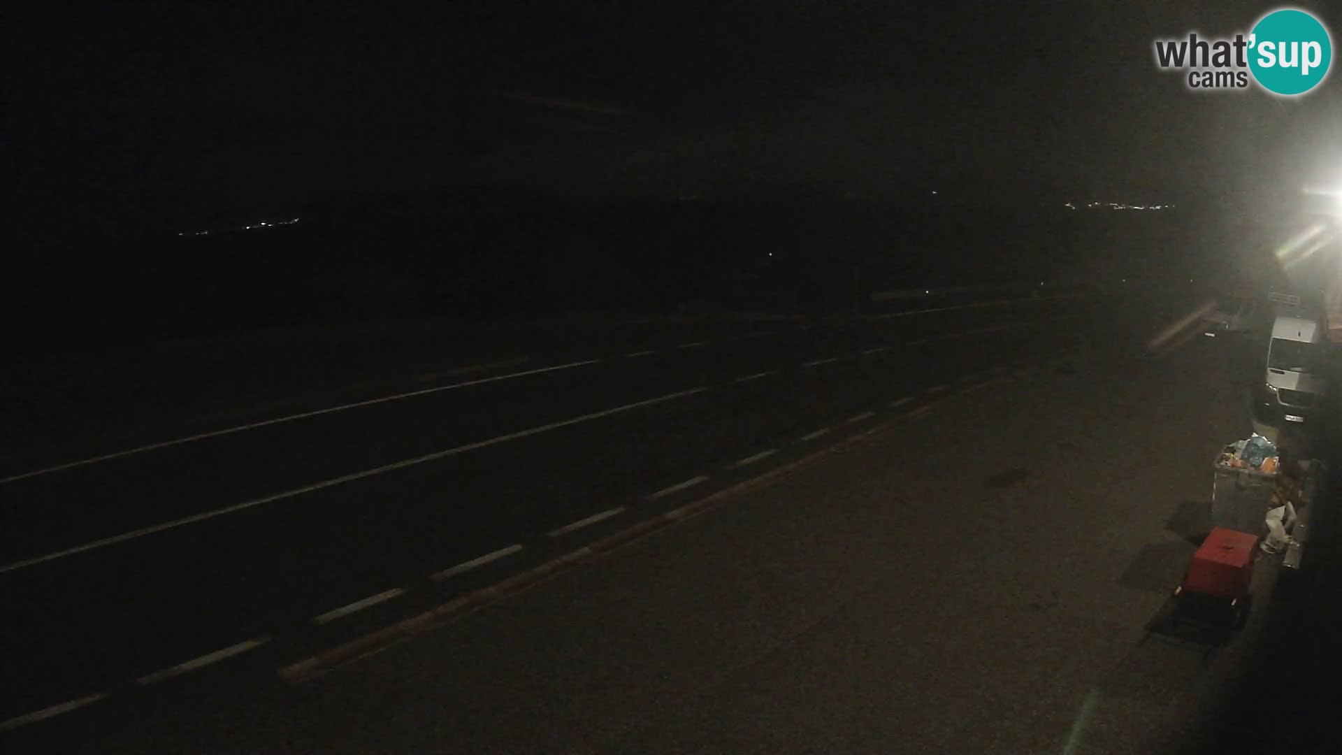 Webcam Adriatic highway D8 near SENJ – view to KRK island