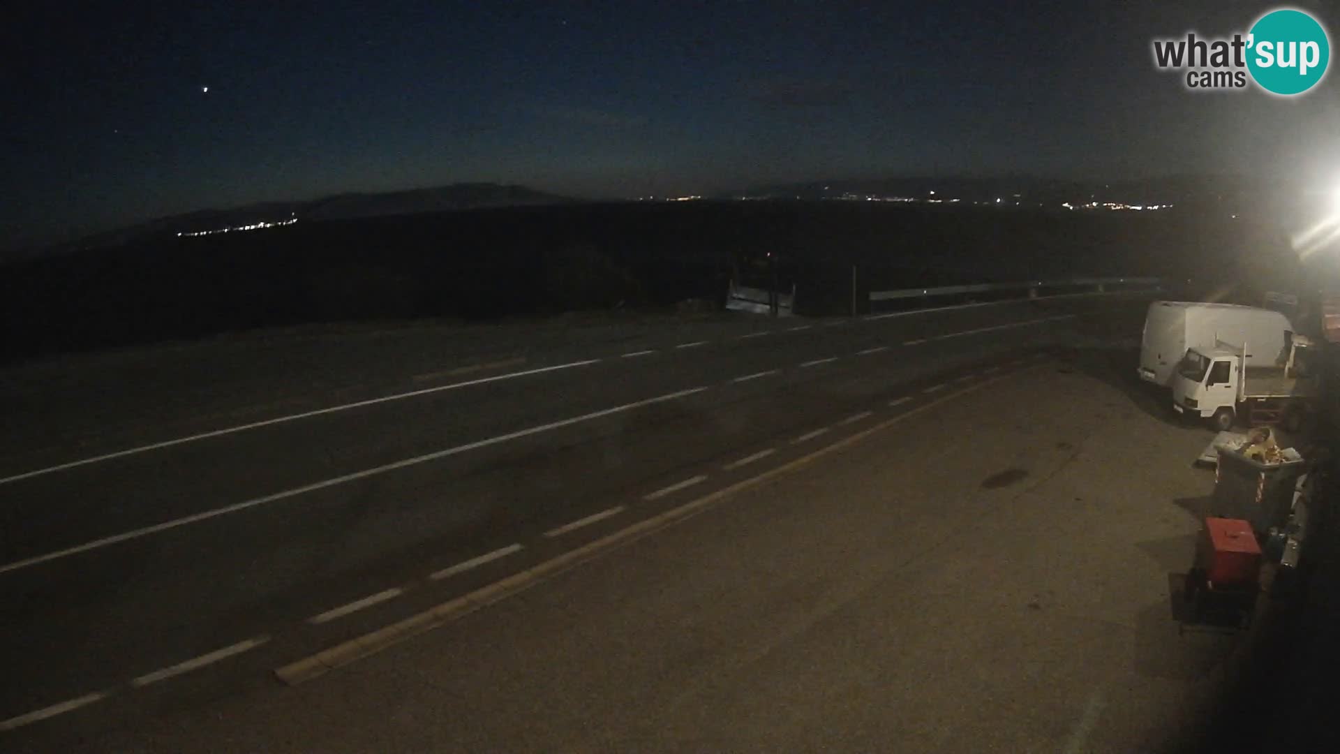 Webcam Adriatic highway D8 near SENJ – view to KRK island