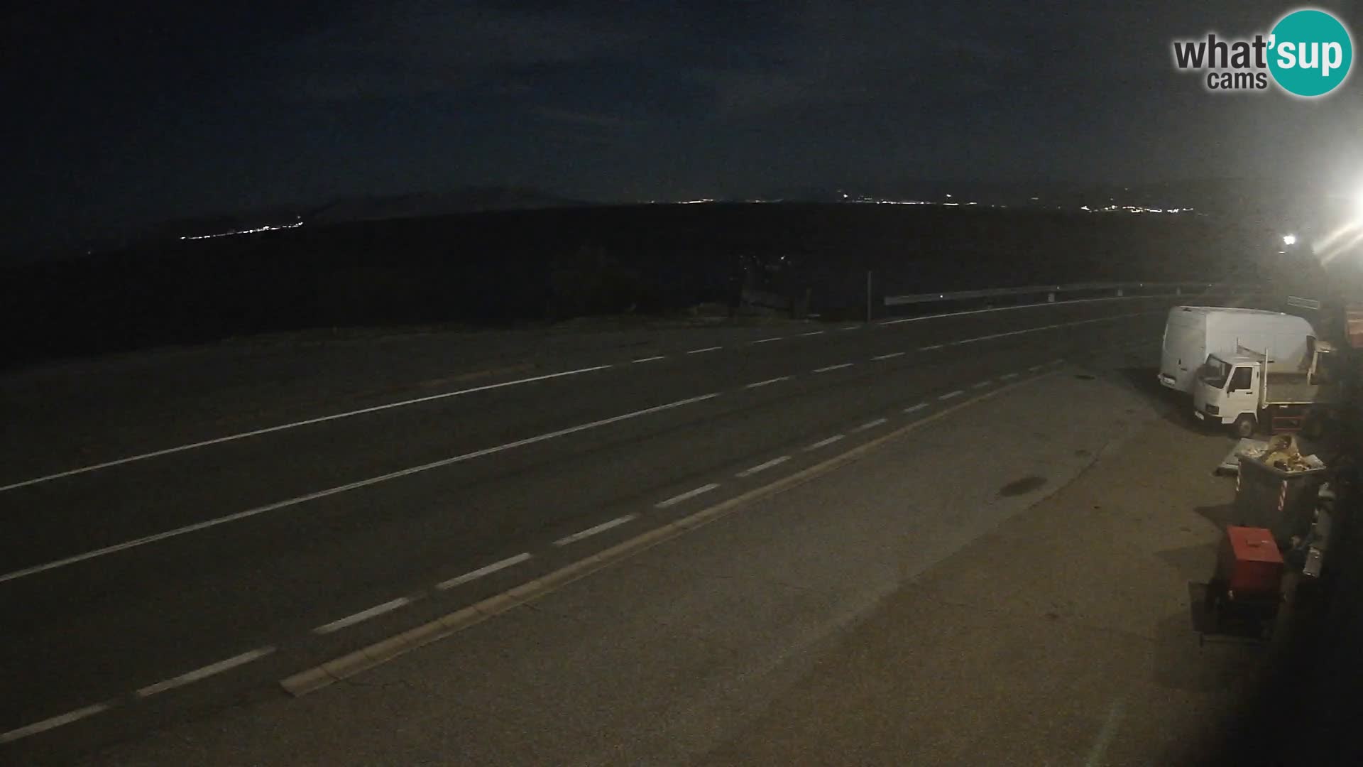Webcam Adriatic highway D8 near SENJ – view to KRK island