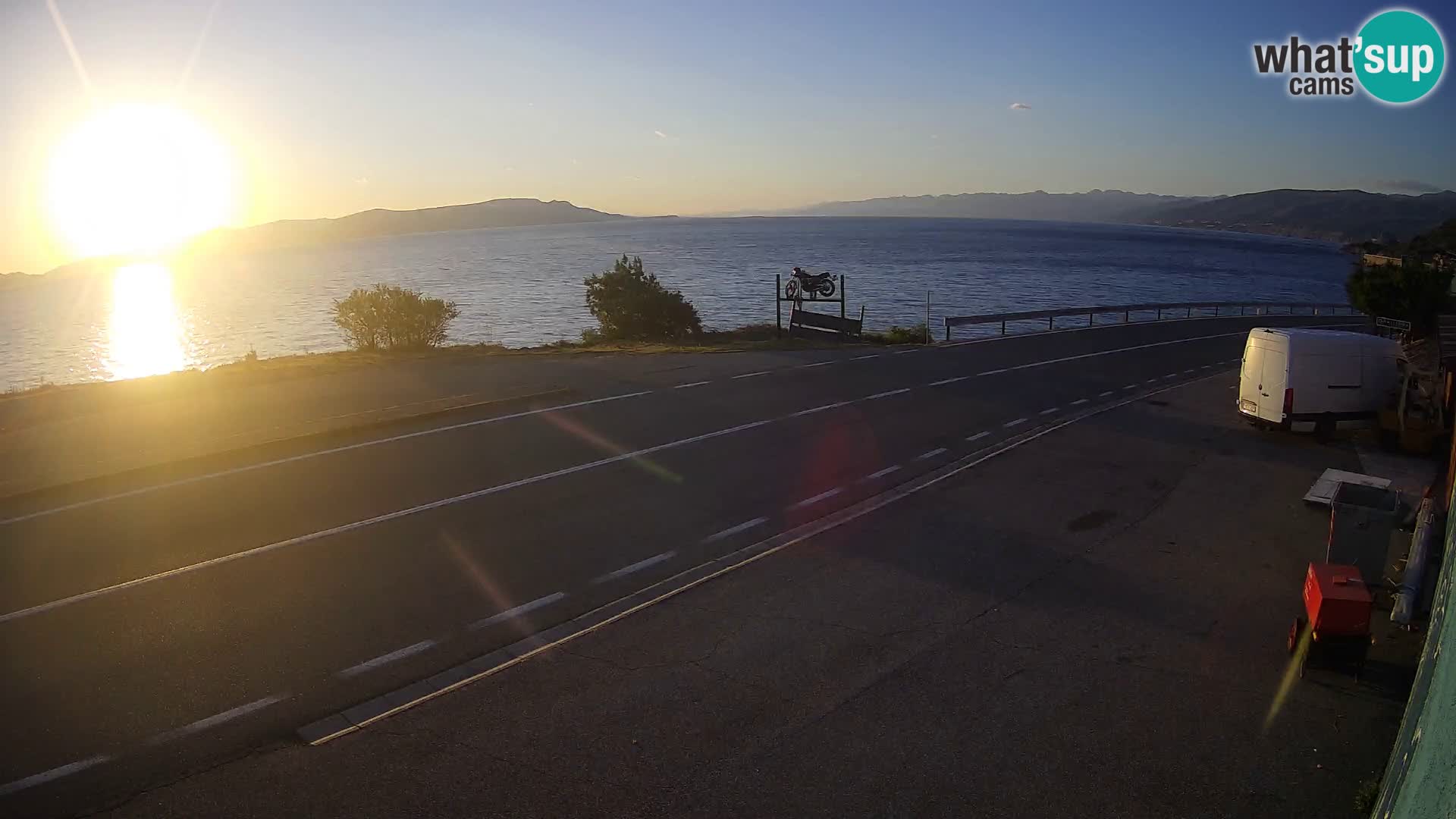 Webcam statale Adriatica D8 vicino SEGNA – Panorama su VEGLIA