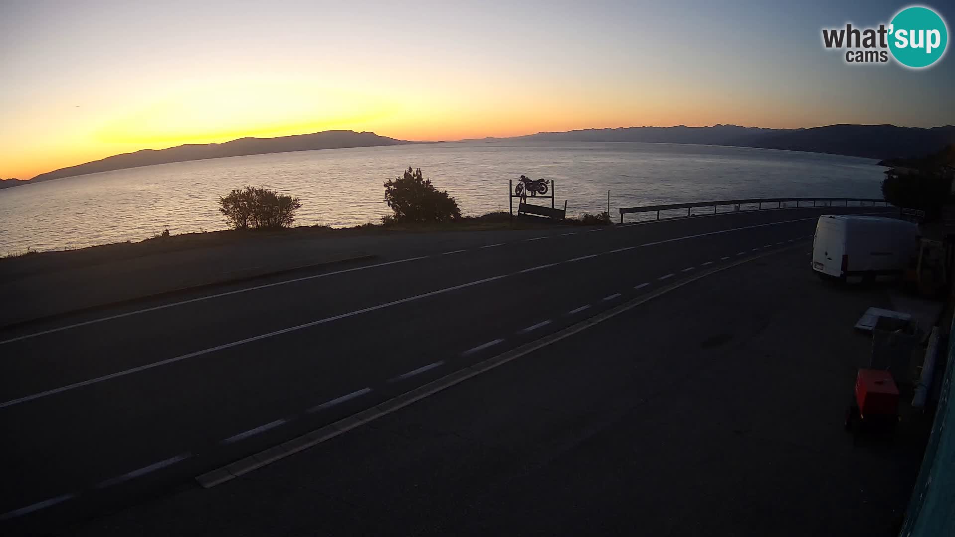 Webcam statale Adriatica D8 vicino SEGNA – Panorama su VEGLIA