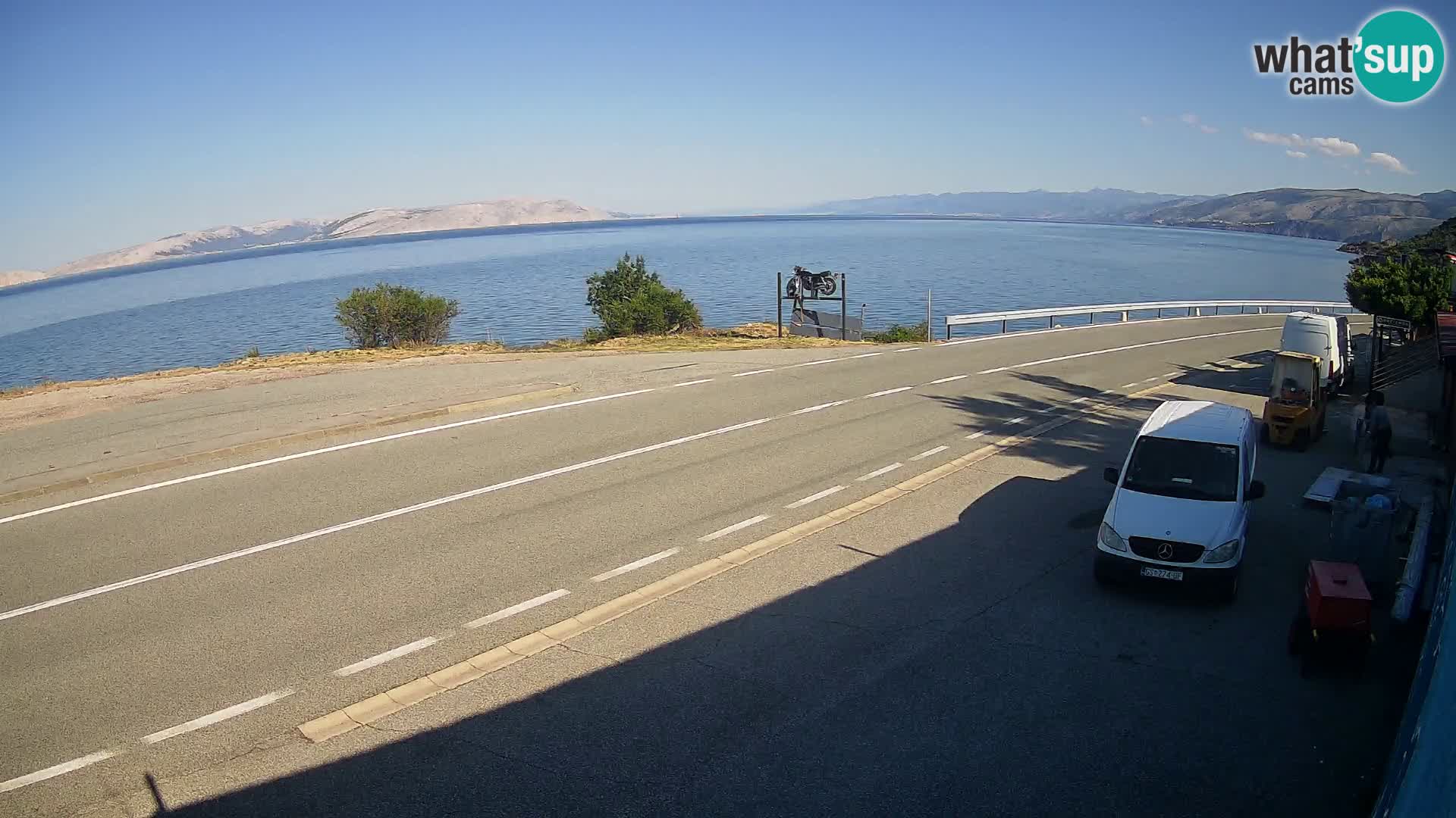 Webcam autoroute Adriatique D8 près de SENJ – vue sur l’île de KRK
