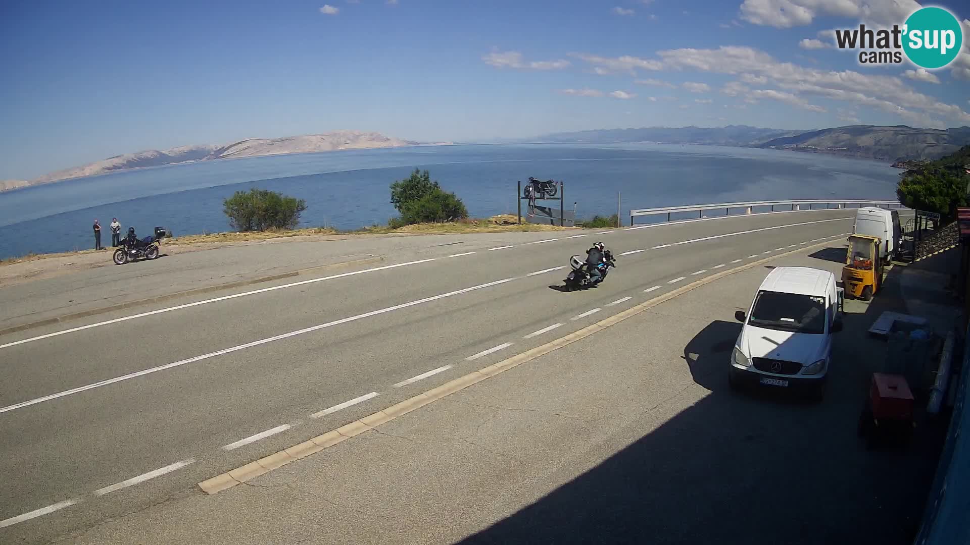 Webcam autoroute Adriatique D8 près de SENJ – vue sur l’île de KRK