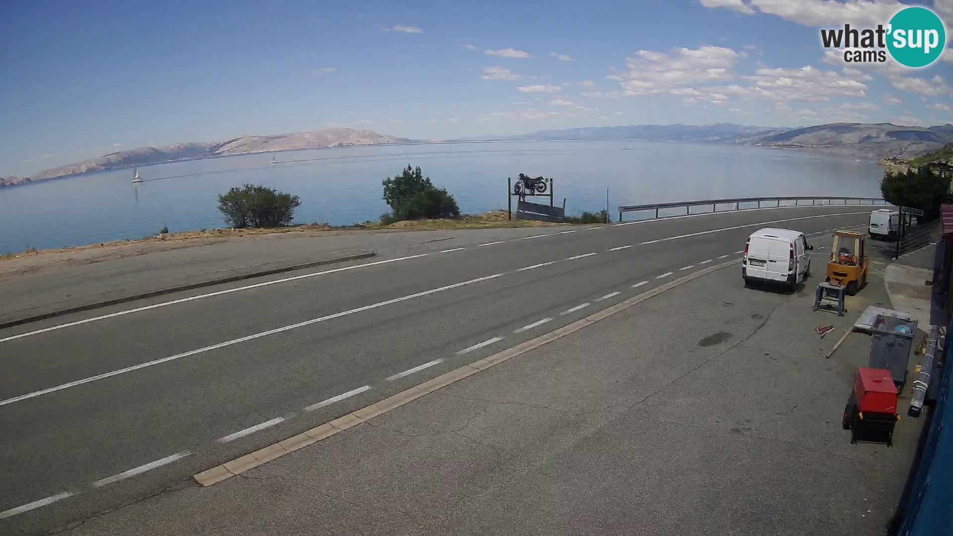 Webcam statale Adriatica D8 vicino SEGNA – Panorama su VEGLIA