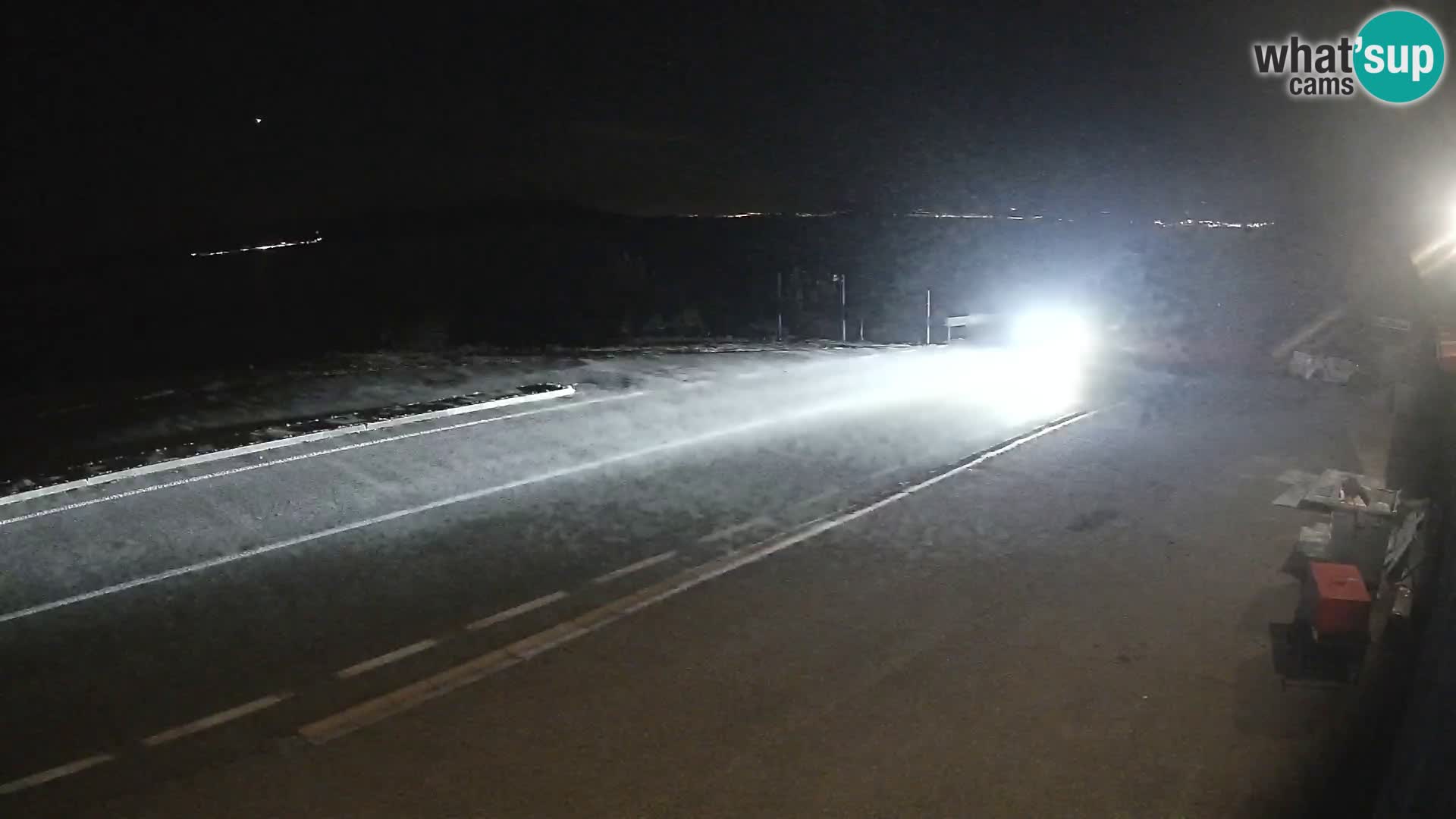 Webcam Adriatic highway D8 near SENJ – view to KRK island