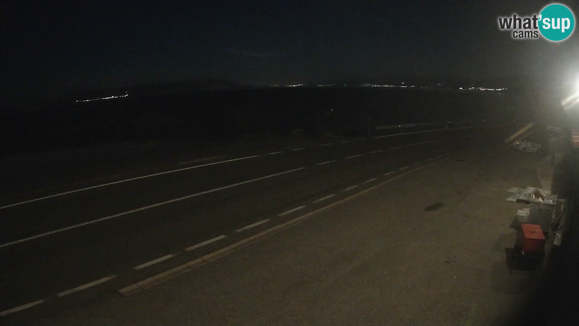 Webcam Adriatic highway D8 near SENJ – view to KRK island