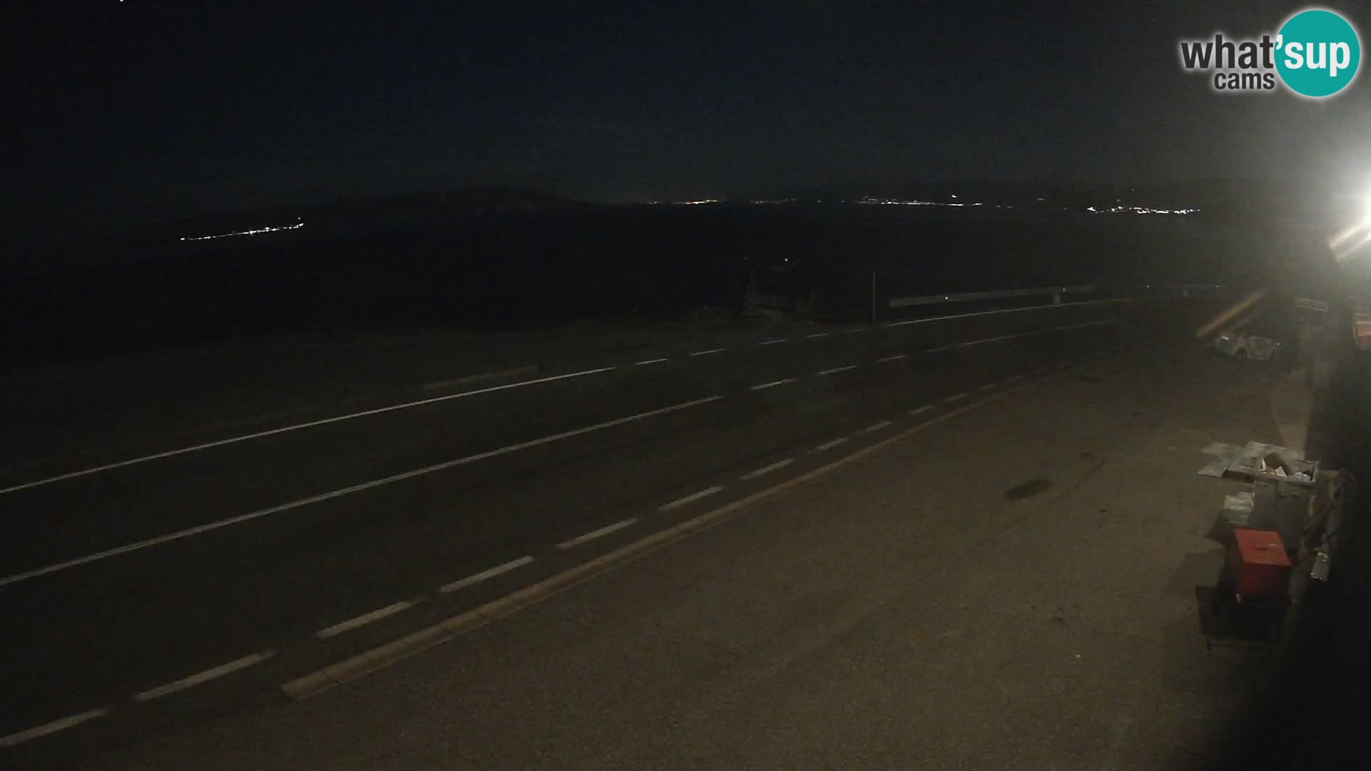 Webcam autoroute Adriatique D8 près de SENJ – vue sur l’île de KRK