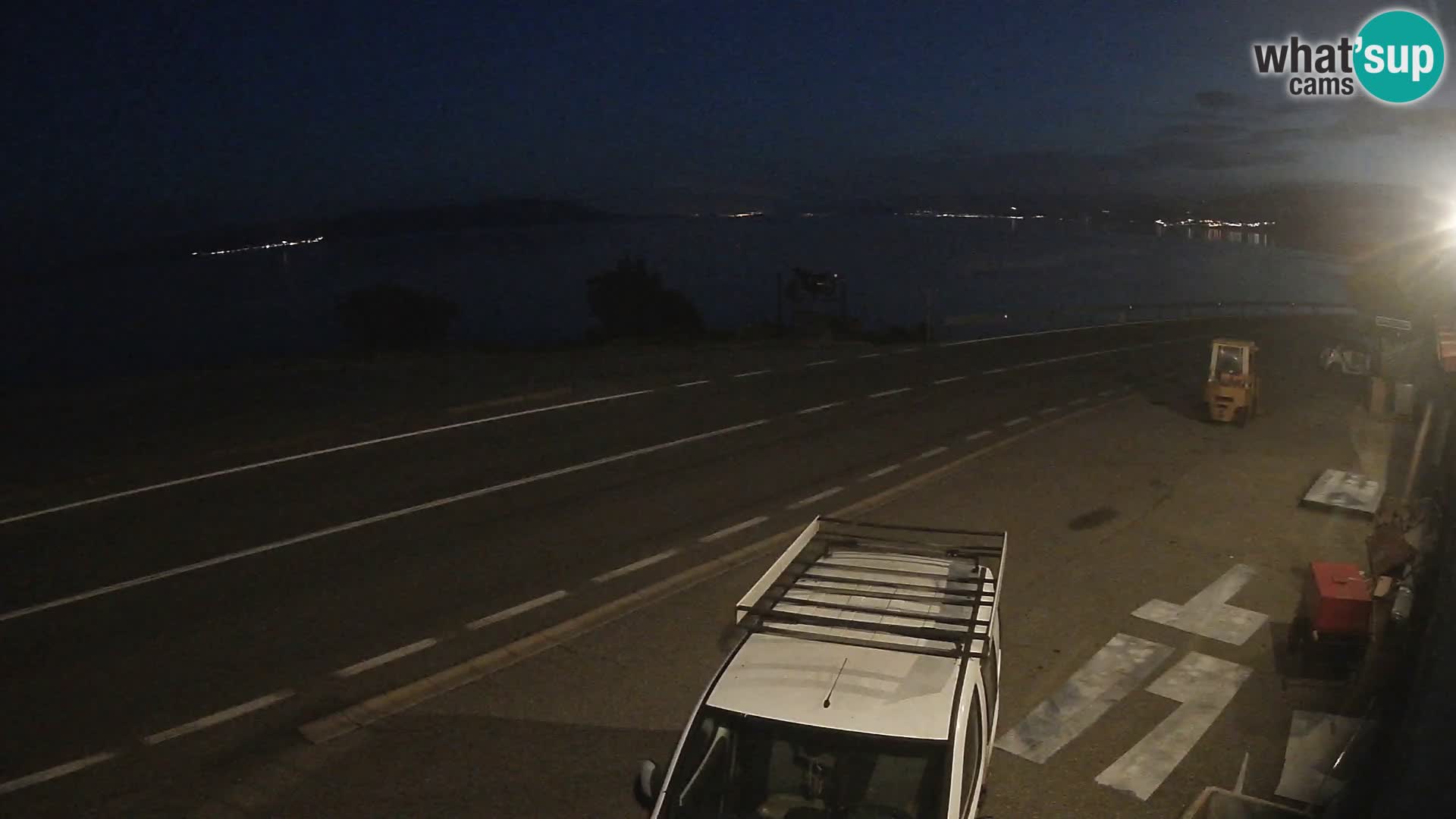 Webcam Adriatic highway D8 near SENJ – view to KRK island