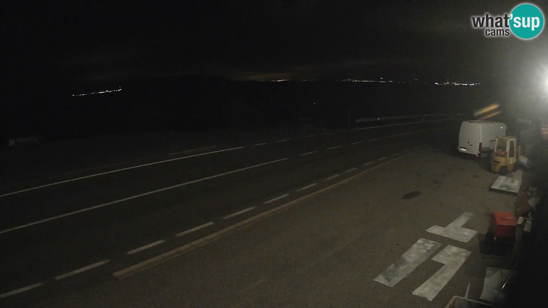 Webcam autoroute Adriatique D8 près de SENJ – vue sur l’île de KRK