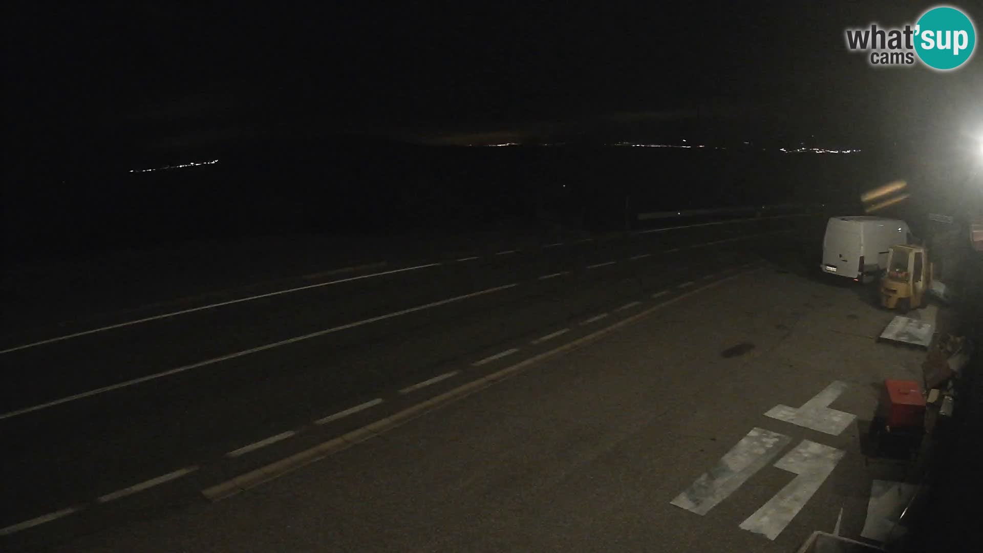 Webcam Adriatic highway D8 near SENJ – view to KRK island
