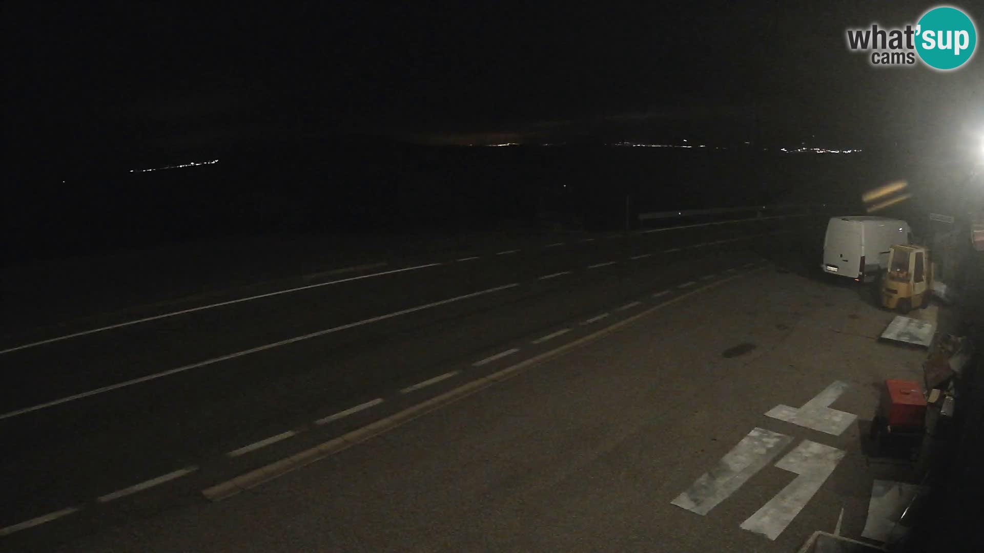 Webcam Adriatic highway D8 near SENJ – view to KRK island