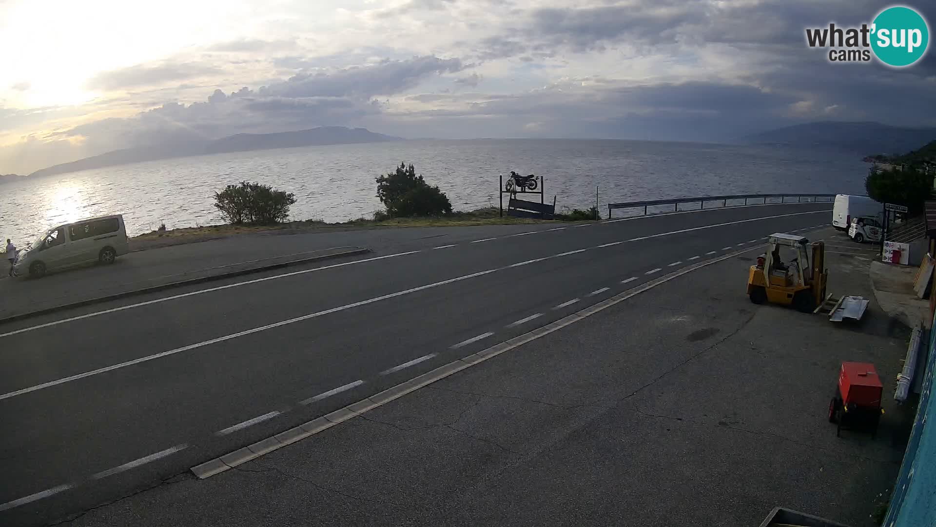 Webcam Adriatic highway D8 near SENJ – view to KRK island