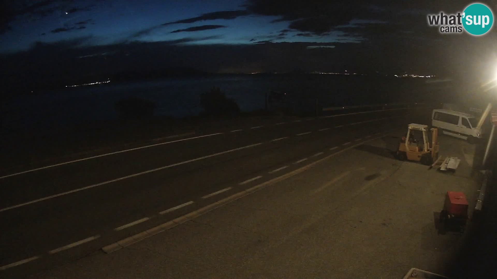 Webcam Adriatic highway D8 near SENJ – view to KRK island