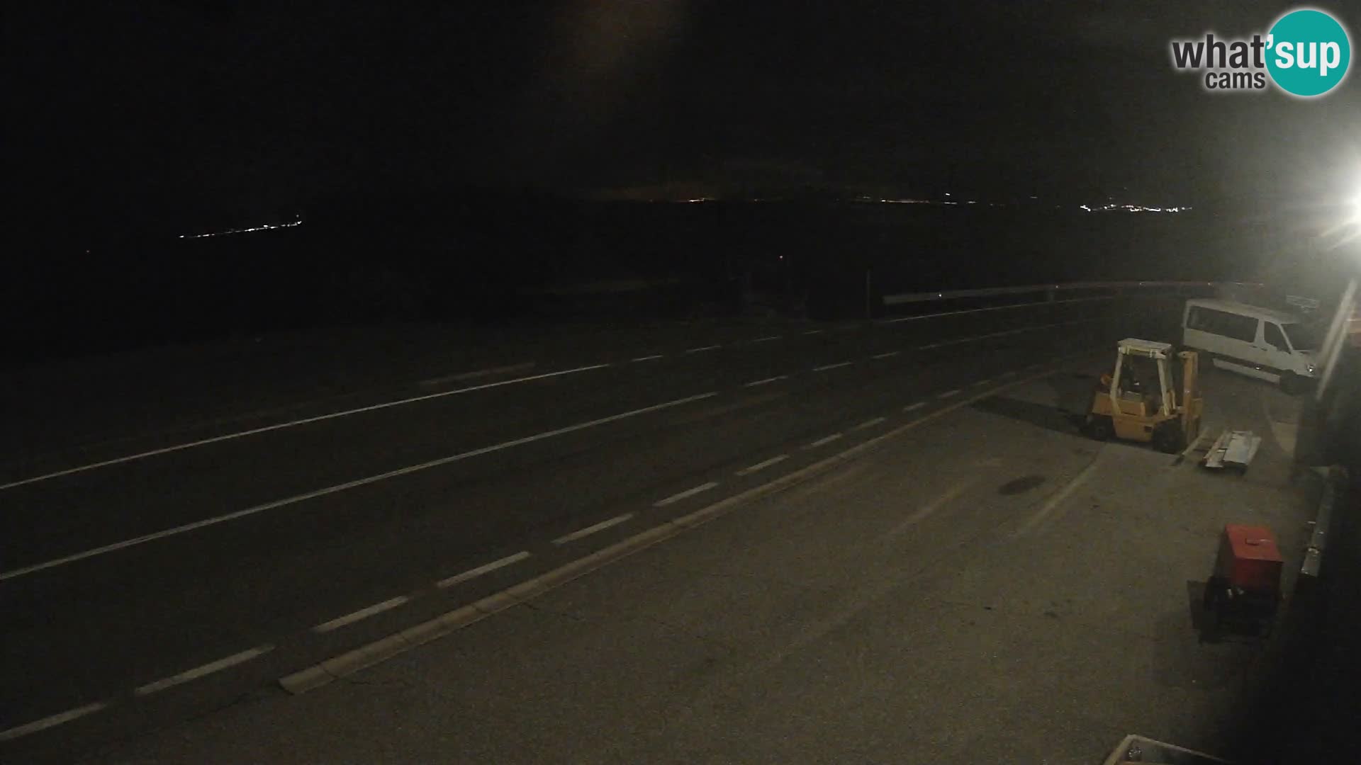 Webcam Adriatic highway D8 near SENJ – view to KRK island