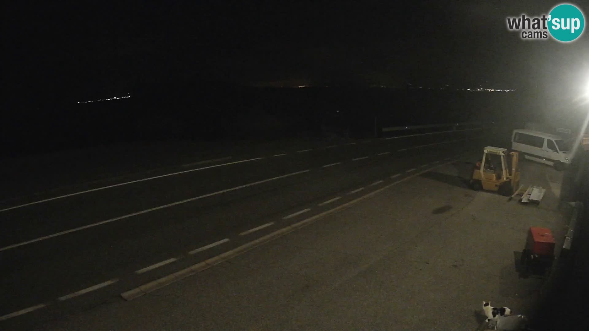 Webcam Adriatic highway D8 near SENJ – view to KRK island