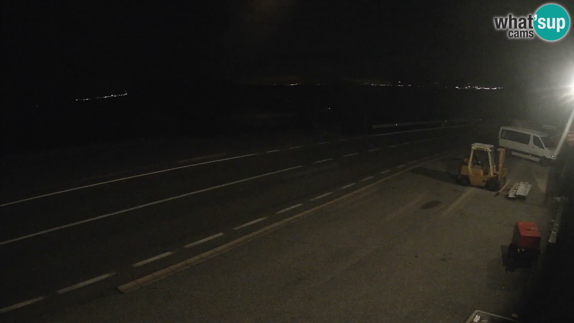 Webcam Adriatic highway D8 near SENJ – view to KRK island