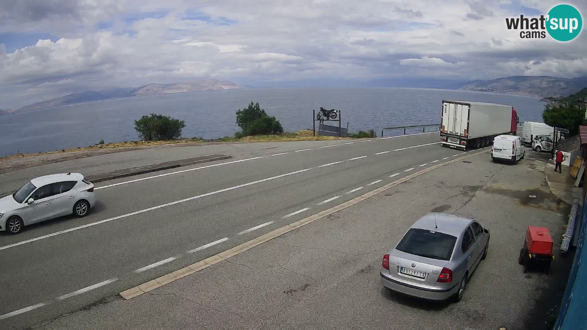 Webcam statale Adriatica D8 vicino SEGNA – Panorama su VEGLIA