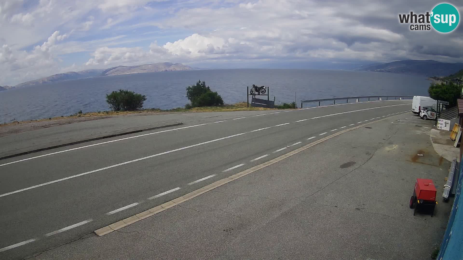 Webcam statale Adriatica D8 vicino SEGNA – Panorama su VEGLIA