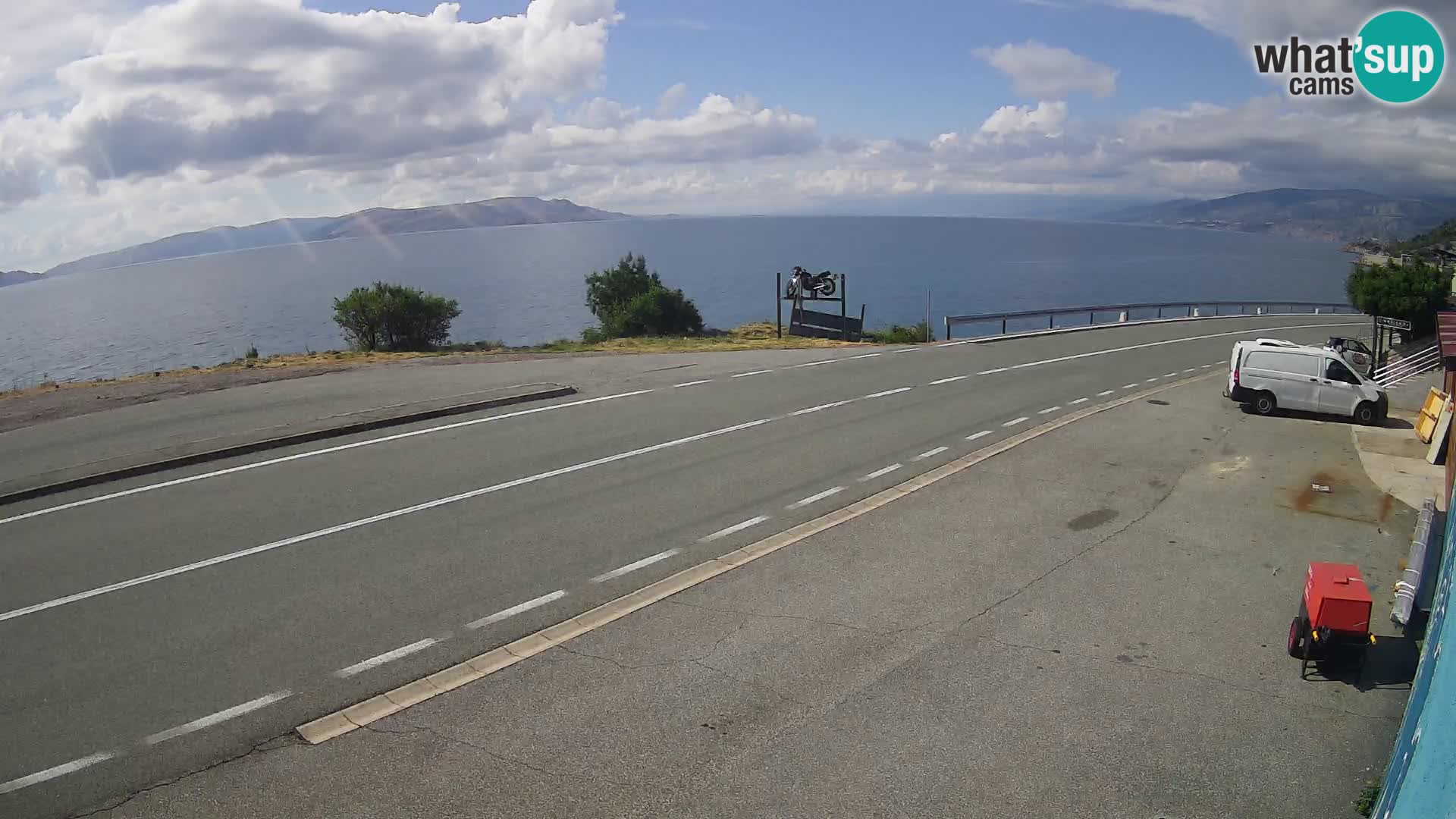 Webcam statale Adriatica D8 vicino SEGNA – Panorama su VEGLIA