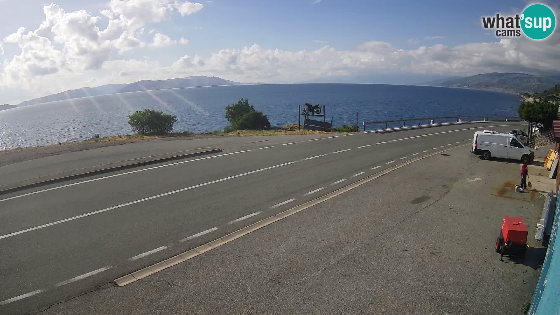 Webcam statale Adriatica D8 vicino SEGNA – Panorama su VEGLIA
