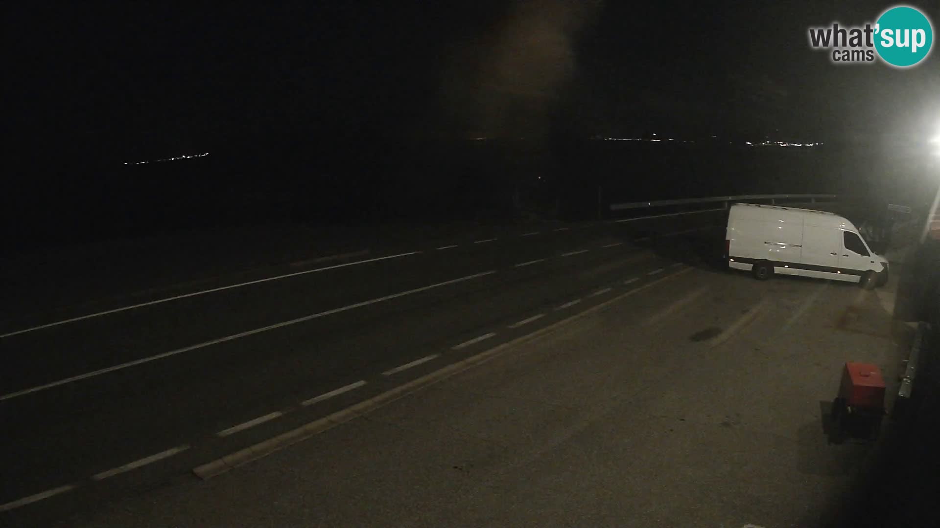 Webcam Adriatic highway D8 near SENJ – view to KRK island