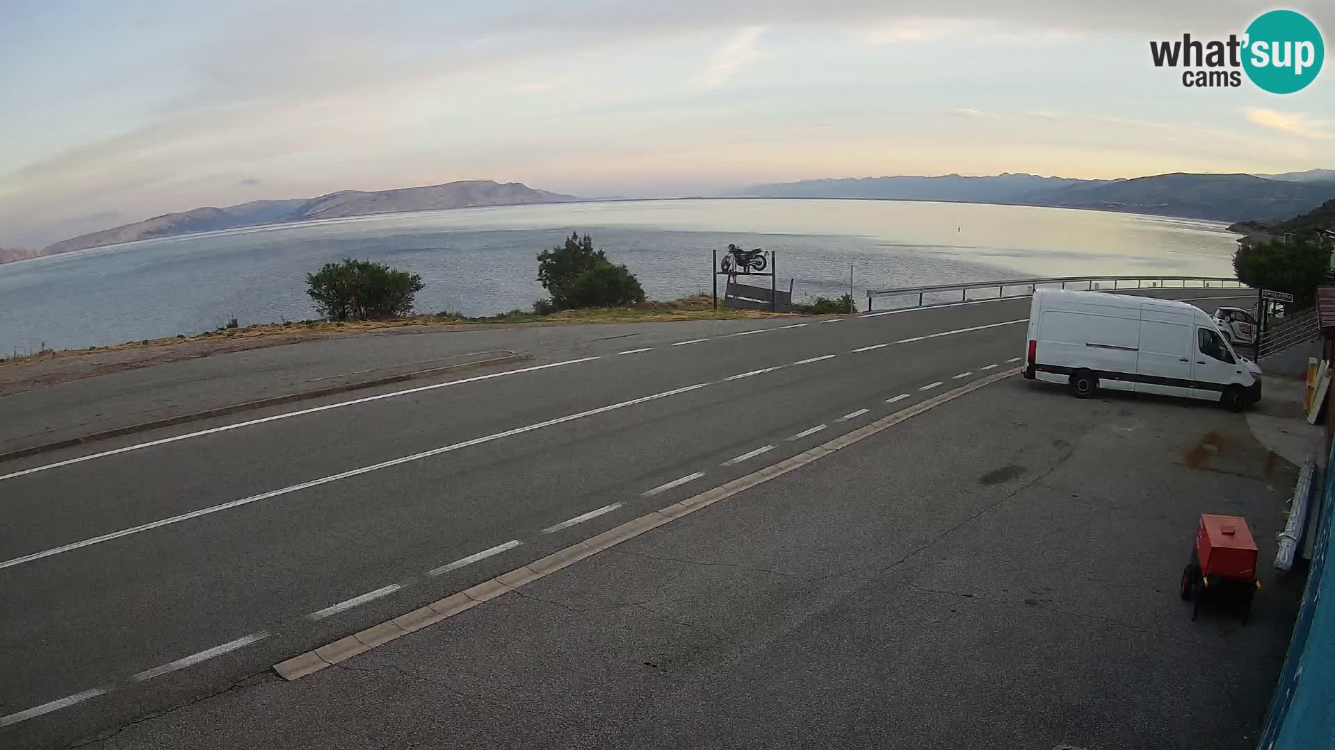 Webcam Adria-Autobahn D8 bei SENJ – Blick auf die Insel KRK