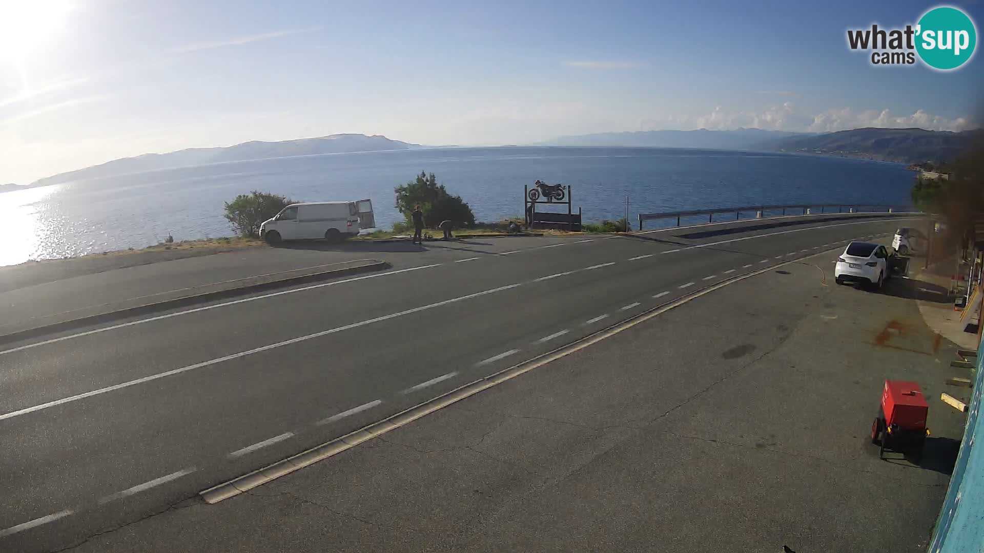 Webcam autoroute Adriatique D8 près de SENJ – vue sur l’île de KRK