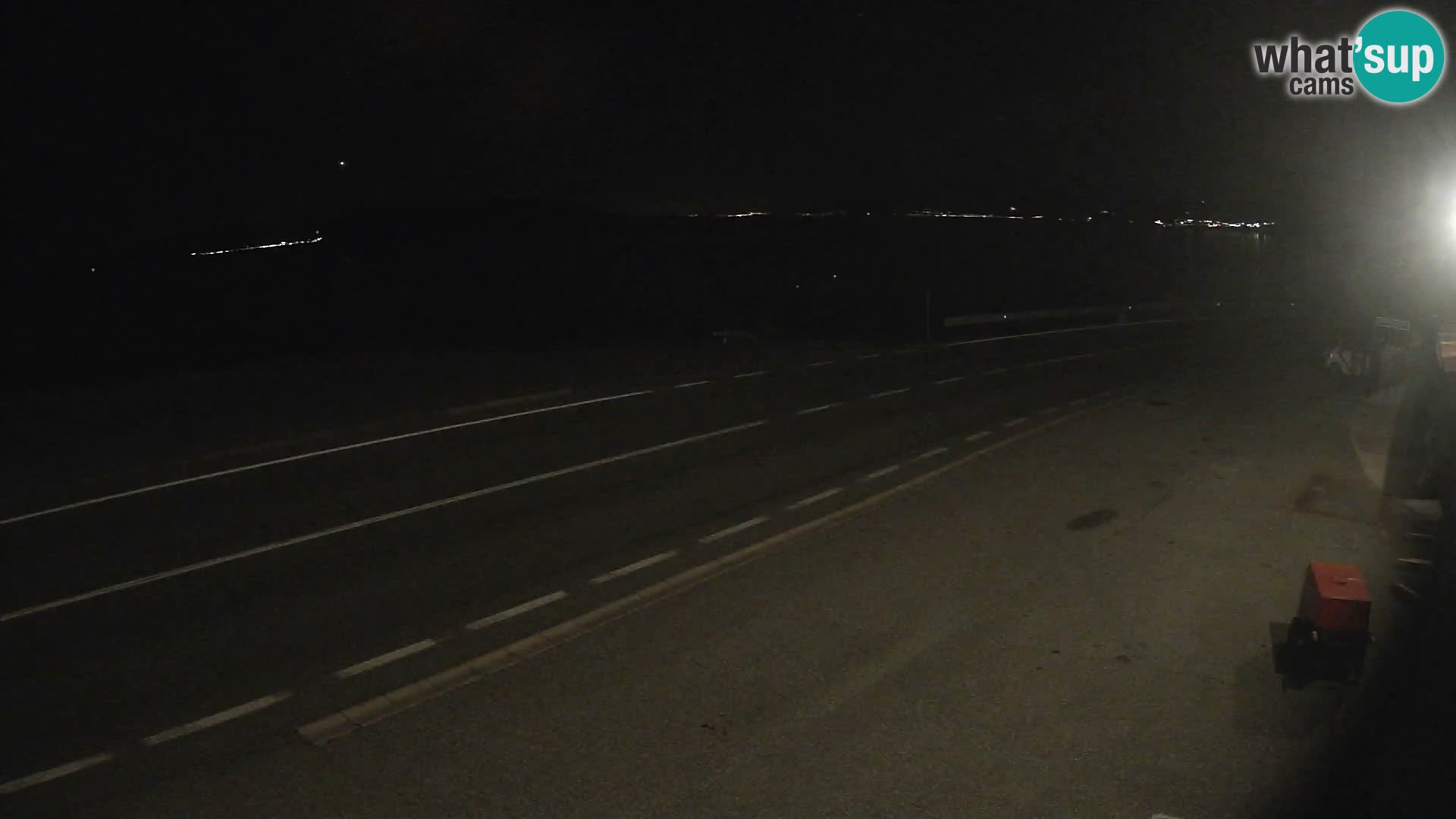Webcam autopista adriática D8 cerca de SENJ – vista de la isla de KRK
