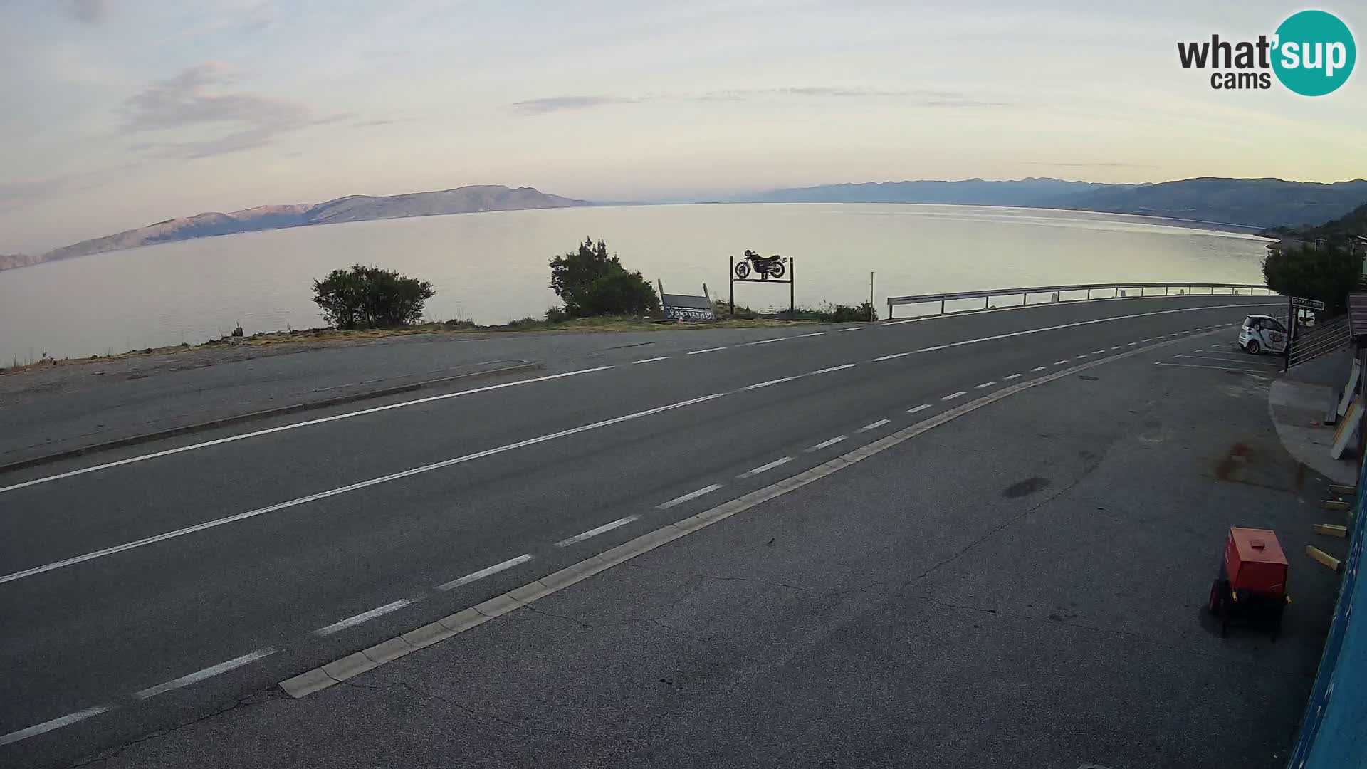 Webcam autoroute Adriatique D8 près de SENJ – vue sur l’île de KRK