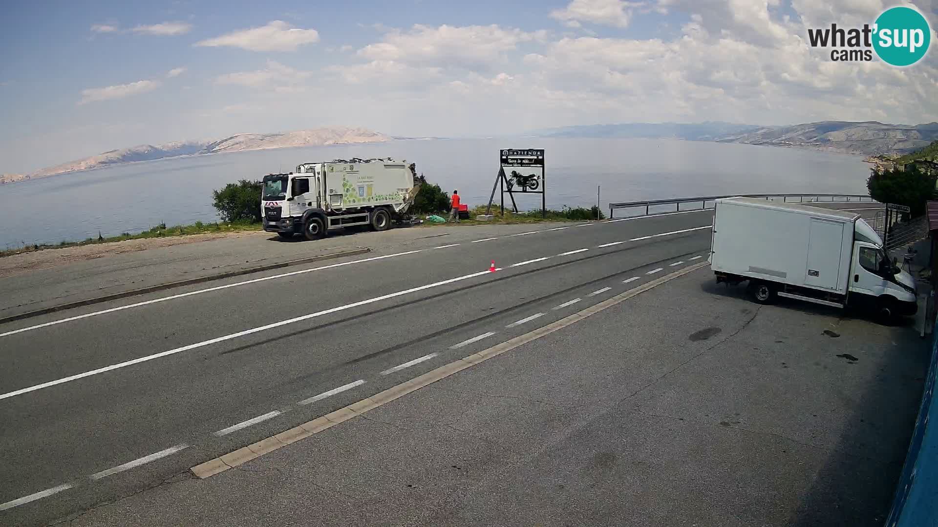 Webcam statale Adriatica D8 vicino SEGNA – Panorama su VEGLIA