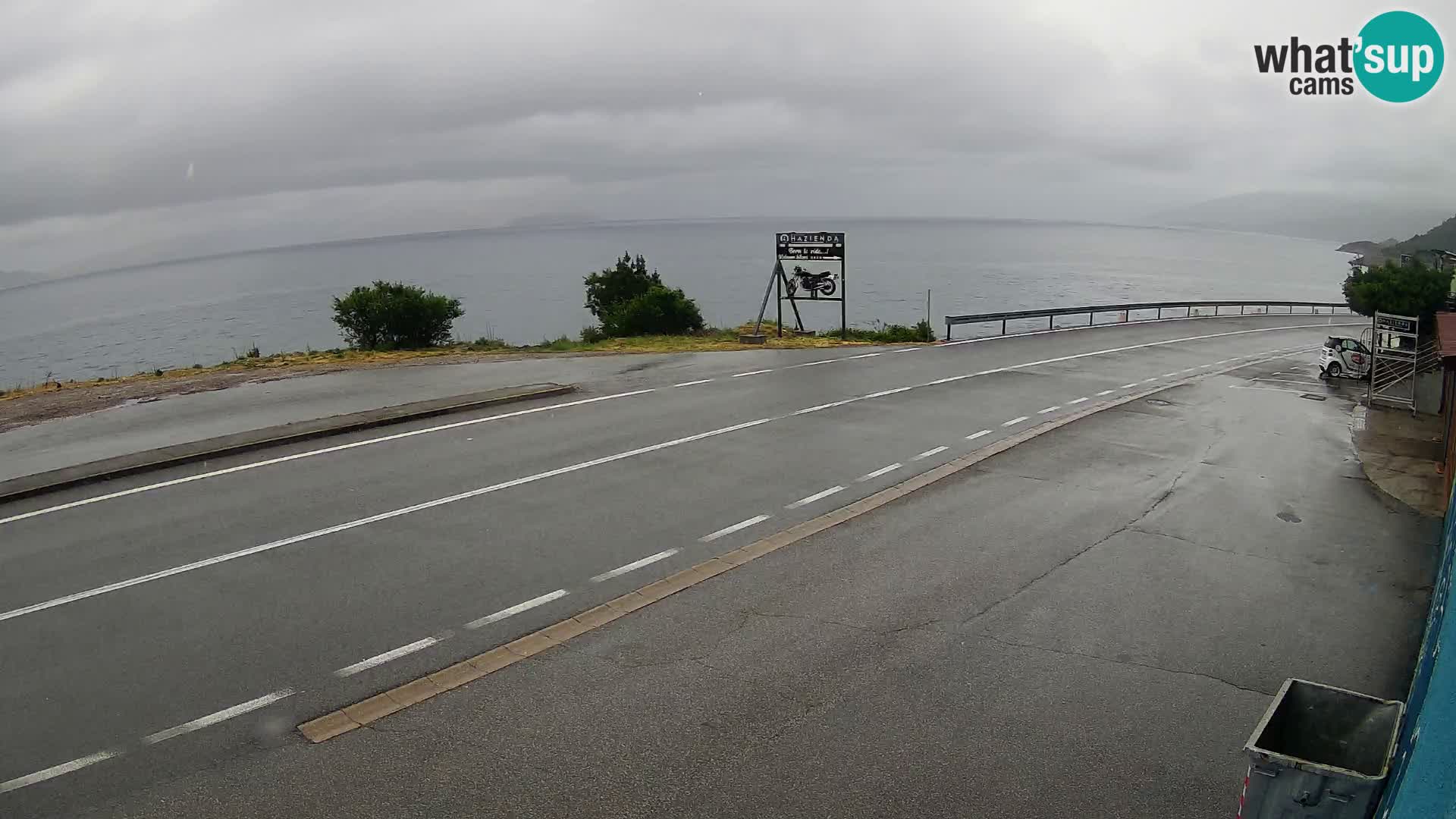 Webcam autopista adriática D8 cerca de SENJ – vista de la isla de KRK