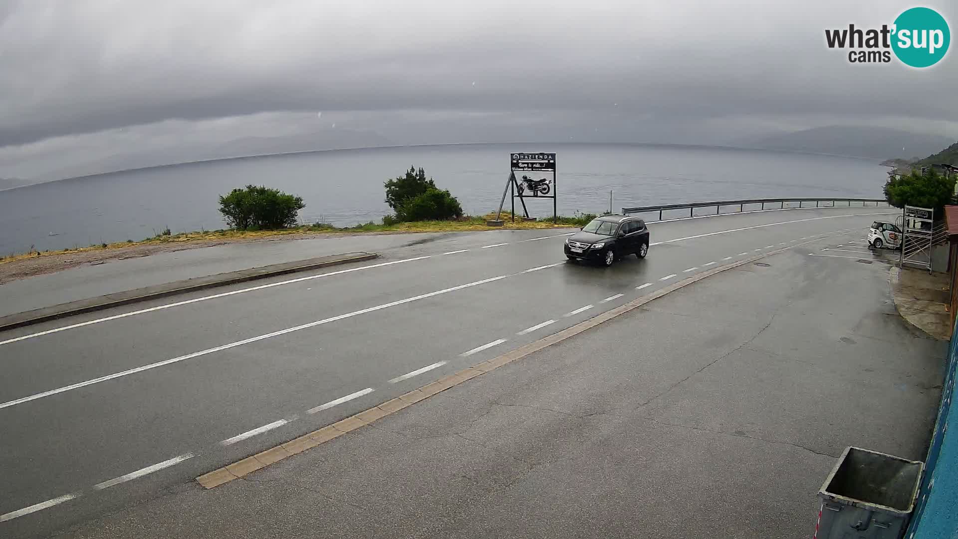 Webcam Adria-Autobahn D8 bei SENJ – Blick auf die Insel KRK