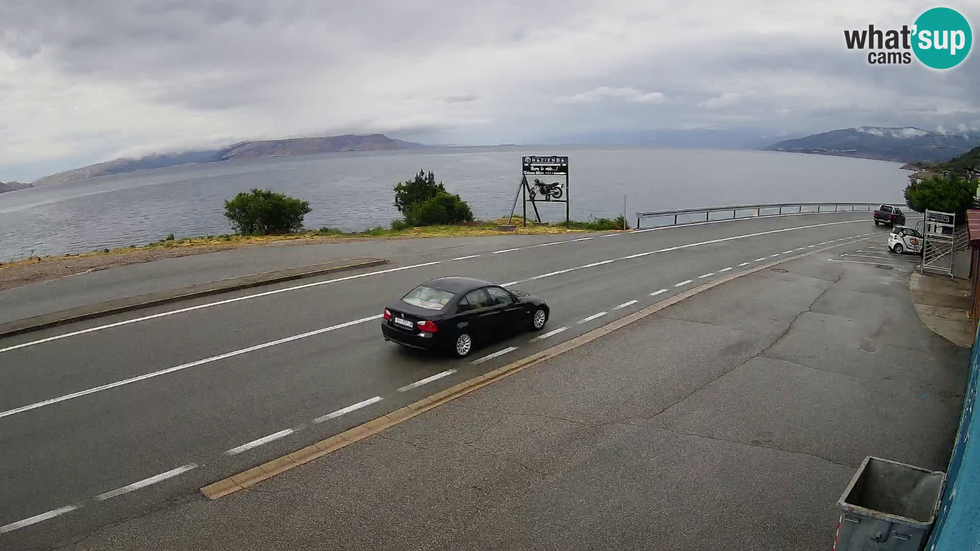 Webcam autoroute Adriatique D8 près de SENJ – vue sur l’île de KRK