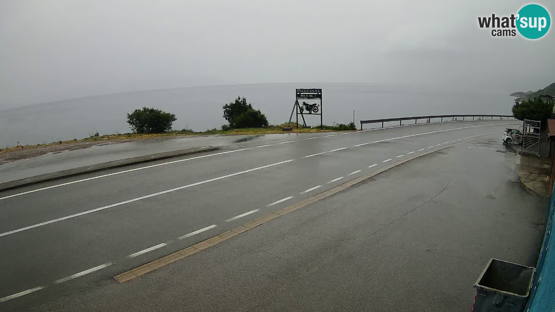 Webcam Adria-Autobahn D8 bei SENJ – Blick auf die Insel KRK