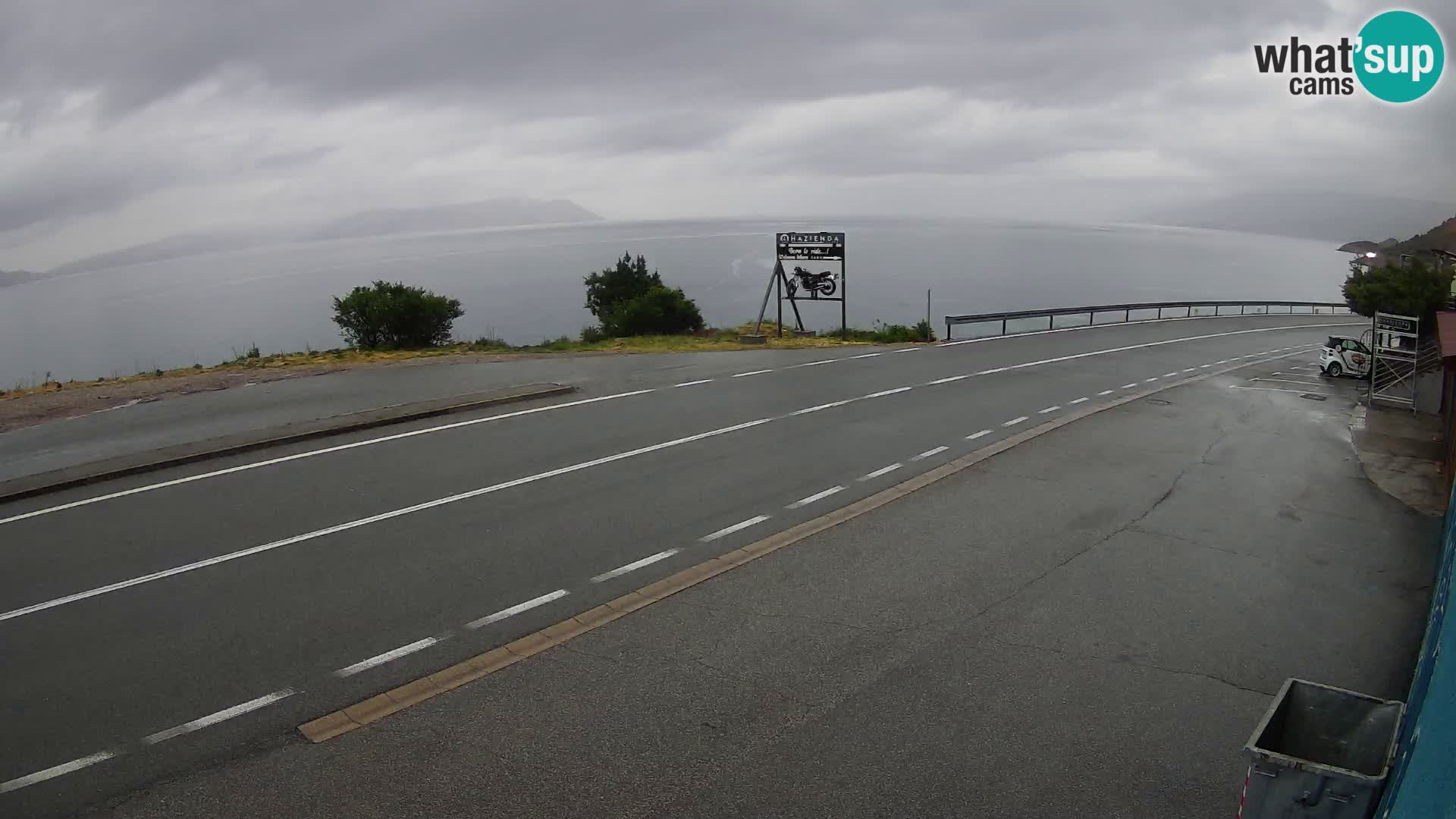 Webcam autoroute Adriatique D8 près de SENJ – vue sur l’île de KRK