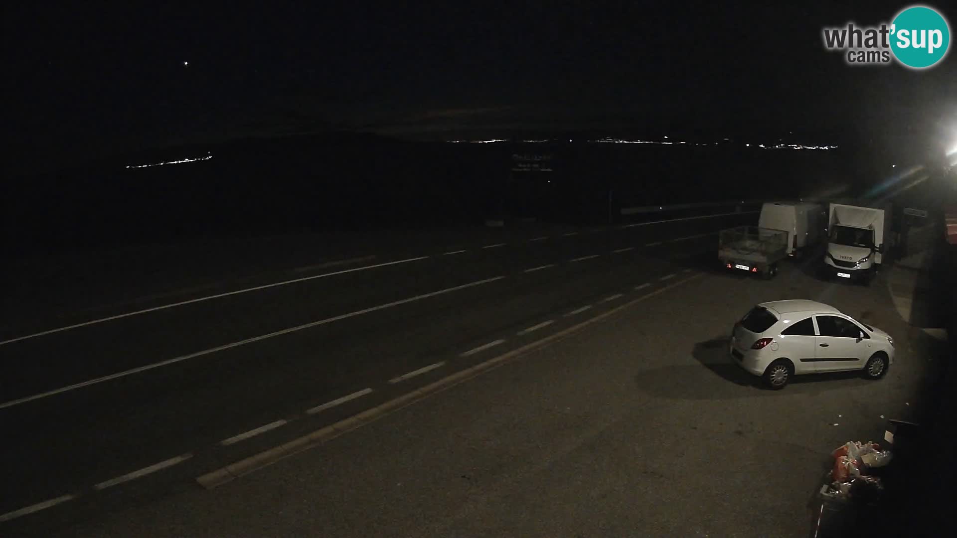Webcam Adriatic highway D8 near SENJ – view to KRK island